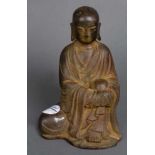 Sitzender Buddha. China. Gusseisen, H=20 cm.