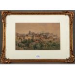 Anton Perko (1833-1905). Ansicht von Prag. Aquarell/Papier, li./u./sign., hi./Gl./gerahmt, 26,5 x 43