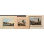 Conrad Caspar Rordorf (1800-c. 1847). Drei Ansichten von Heidelberg. Altcolorierte Aquatinta, je