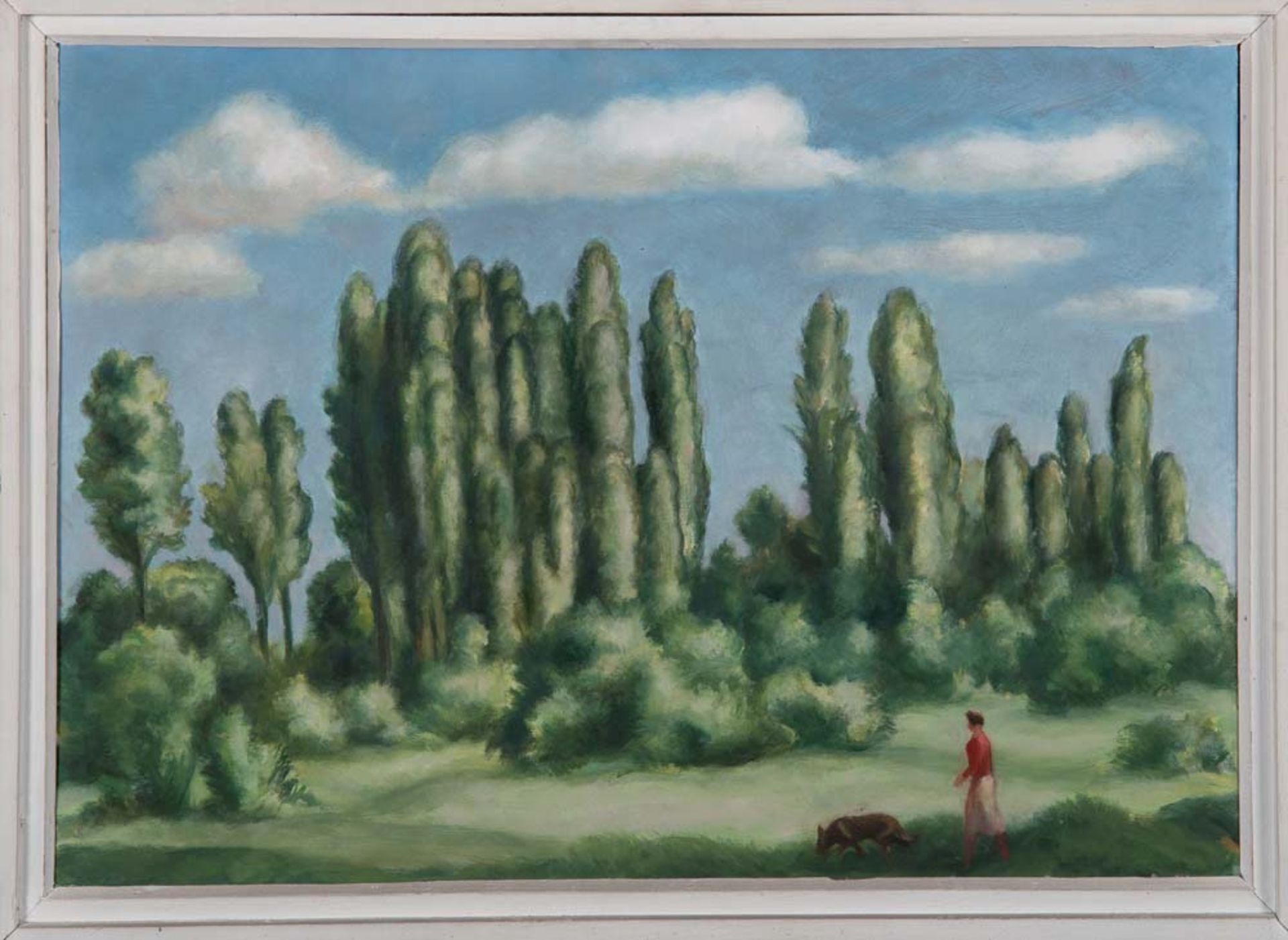Eugen Stoll (1895-1978) attrib. Rehbach-Landschaft. Öl/Hartfaser, gerahmt, 50 x 70,5 cm. **