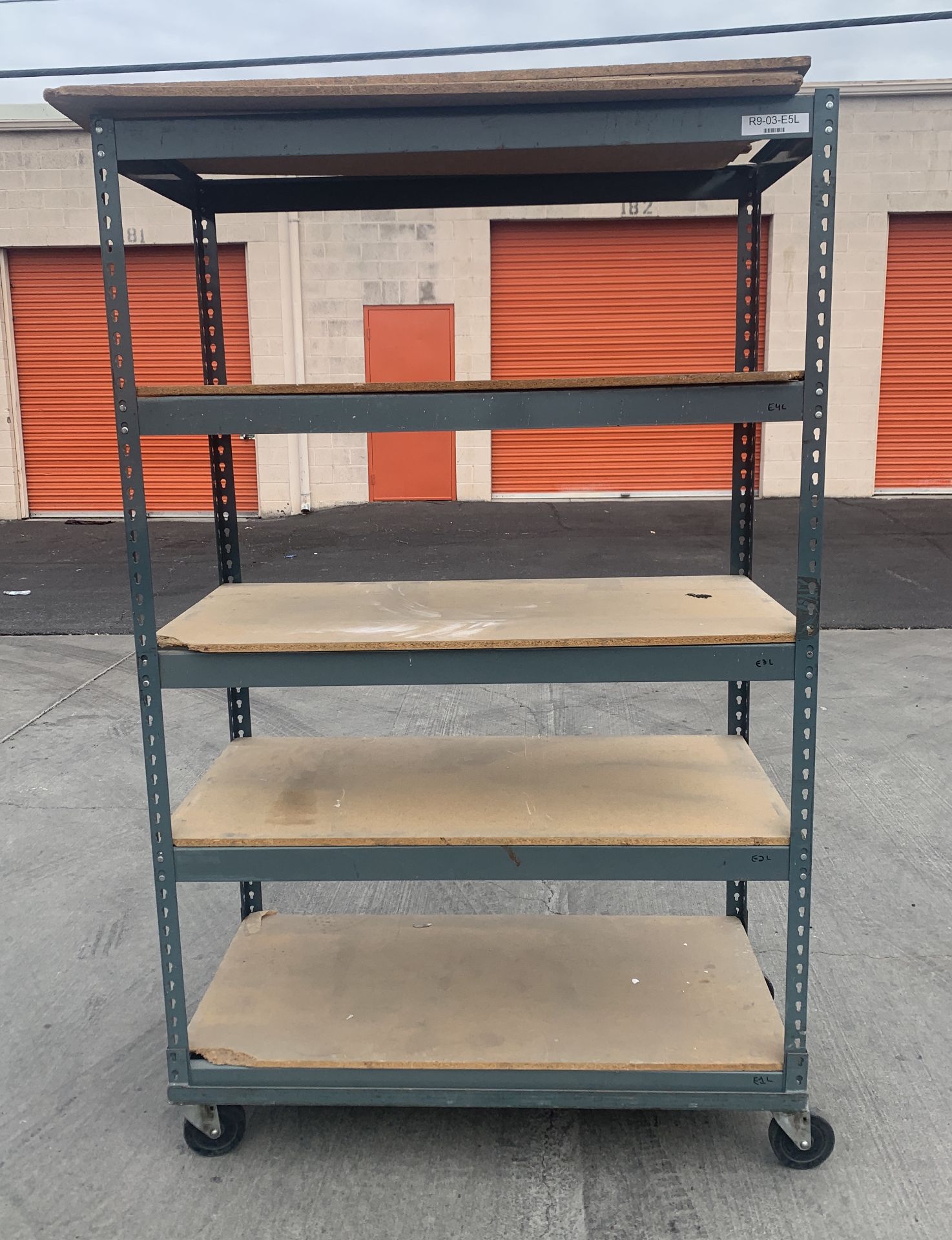 COMMERCIAL INDUSTRIAL STORAGE RACK ON WHEELS