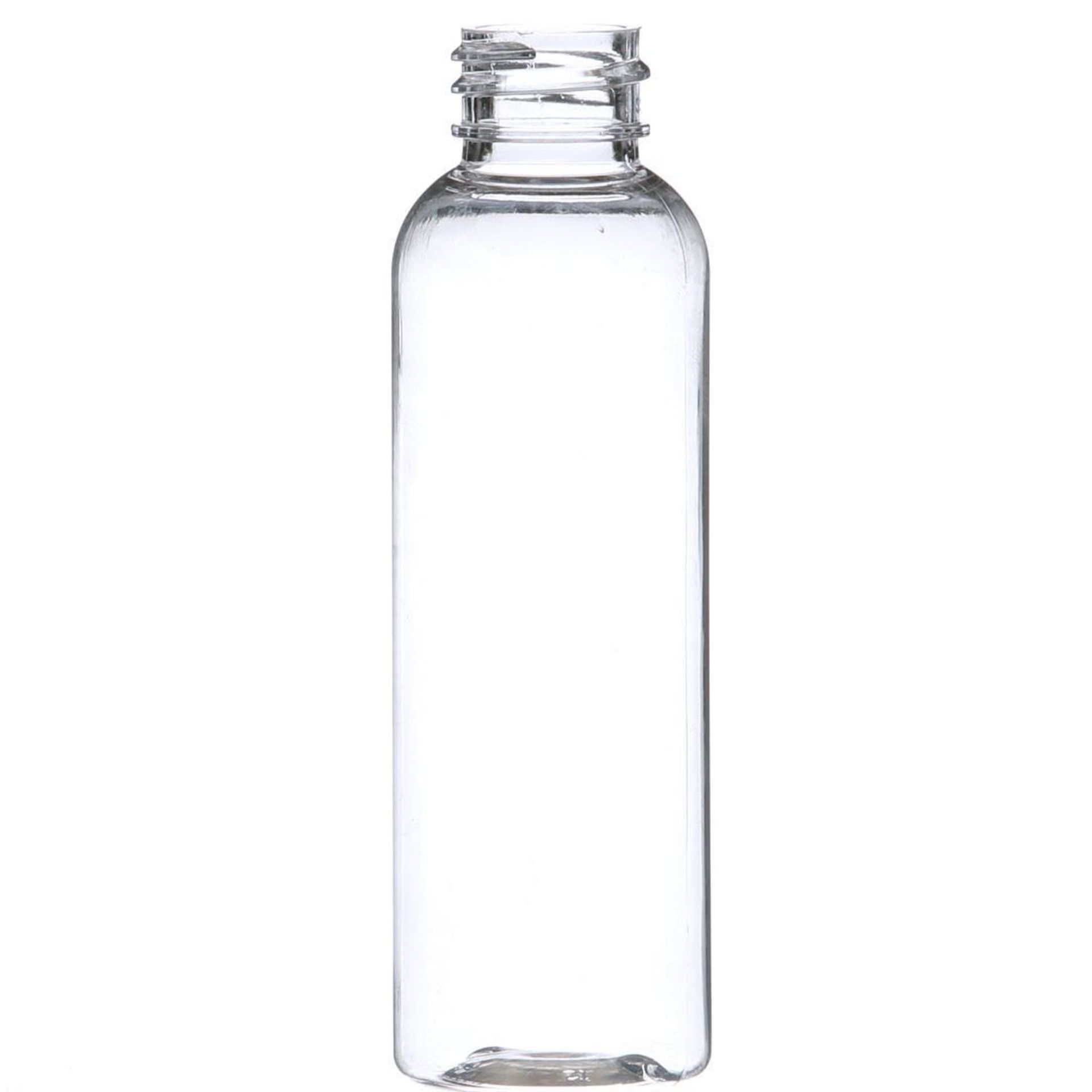 99,500 - Clear Plastic Bullet 2 oz Empty Bottles, 18-410 Threading Neck, 4.25" Tall 1.25" Diameter