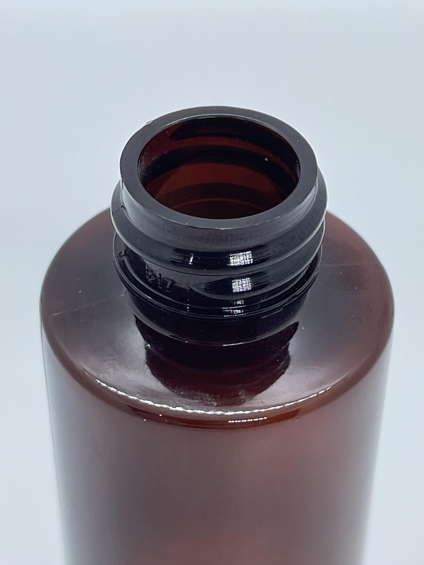 32,000 - Amber Cylinder Plastic 2 oz Empty Bottles, 20-410 Threading Neck, 2.25" Tall x 1 3/8" - Image 3 of 4