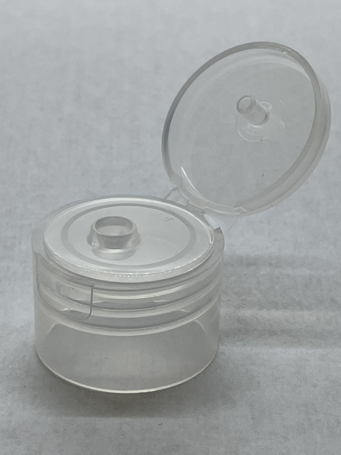 128,000 - Clear Flip Bottle Caps for 4oz and 8oz bottle, 24-410