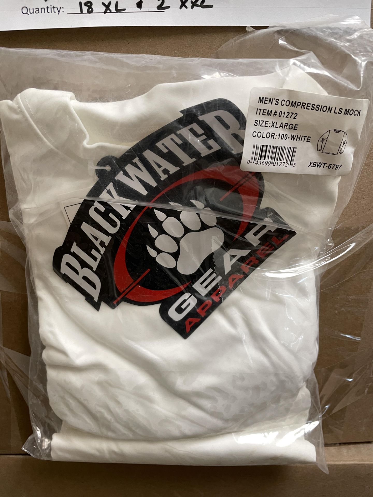 103 Blackwater Gear Compression LongSleeve Shirts, White, Various Sizes - Image 4 of 4