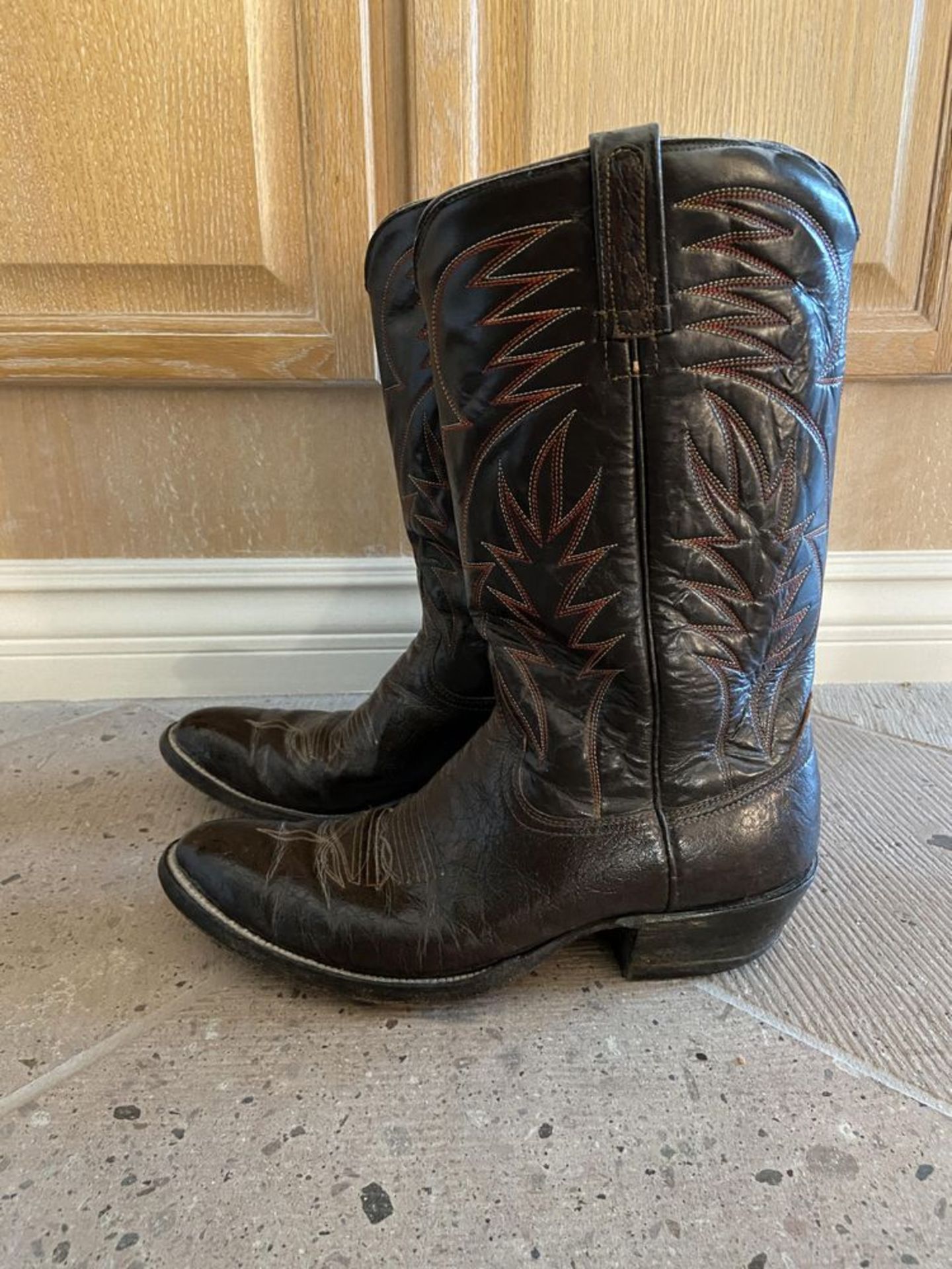 O' Sullivan Cowboy Boots Black, Believed to be Size 10.5 LT6 - Image 2 of 4