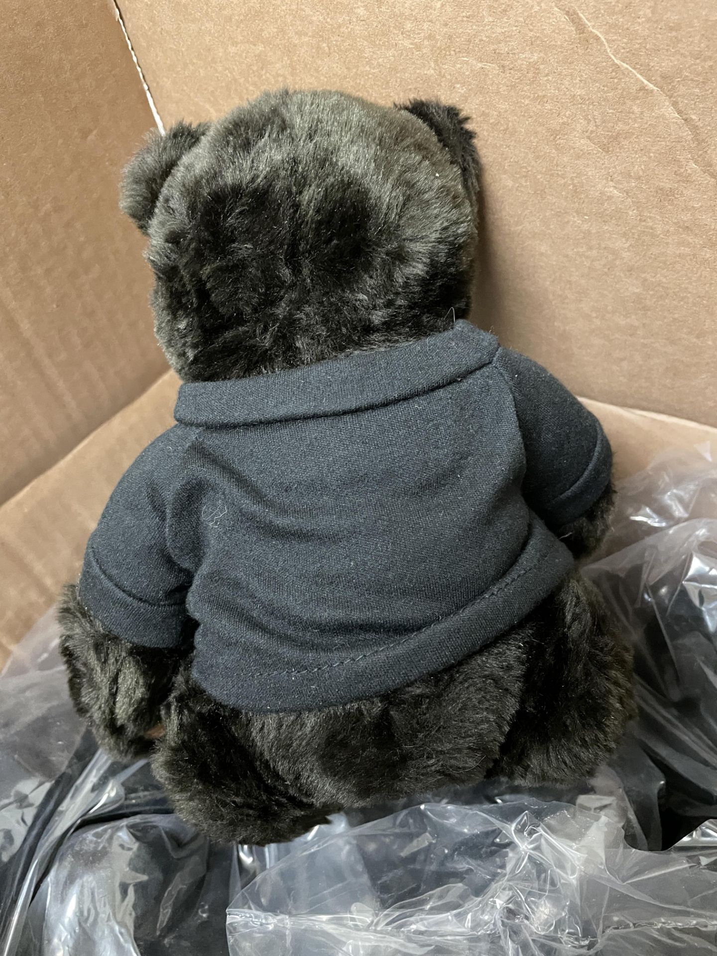 56 Black Teddy Bear Stuffed Animals in Removable Branded T-Shirt, Approximately 9" Tall - Image 4 of 7