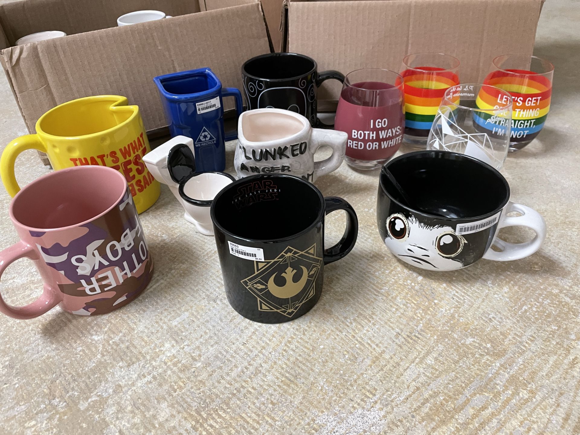 3 Boxes of 30+ Novelty Coffee Cups/Mugs, Star Wars, Comedy, Humor, Etc - Image 3 of 6