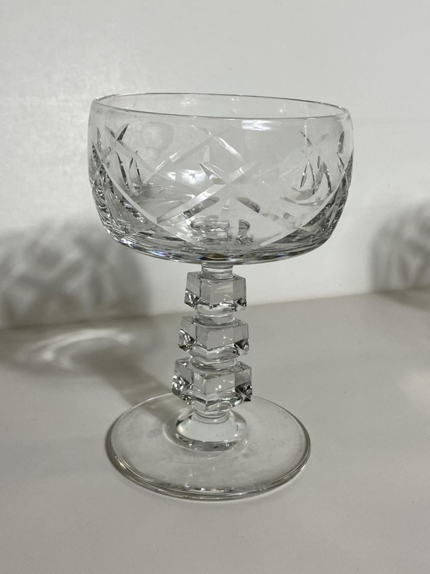 Set of 12 Crystal Glasses, Wine Goblets  BXB - Image 4 of 6