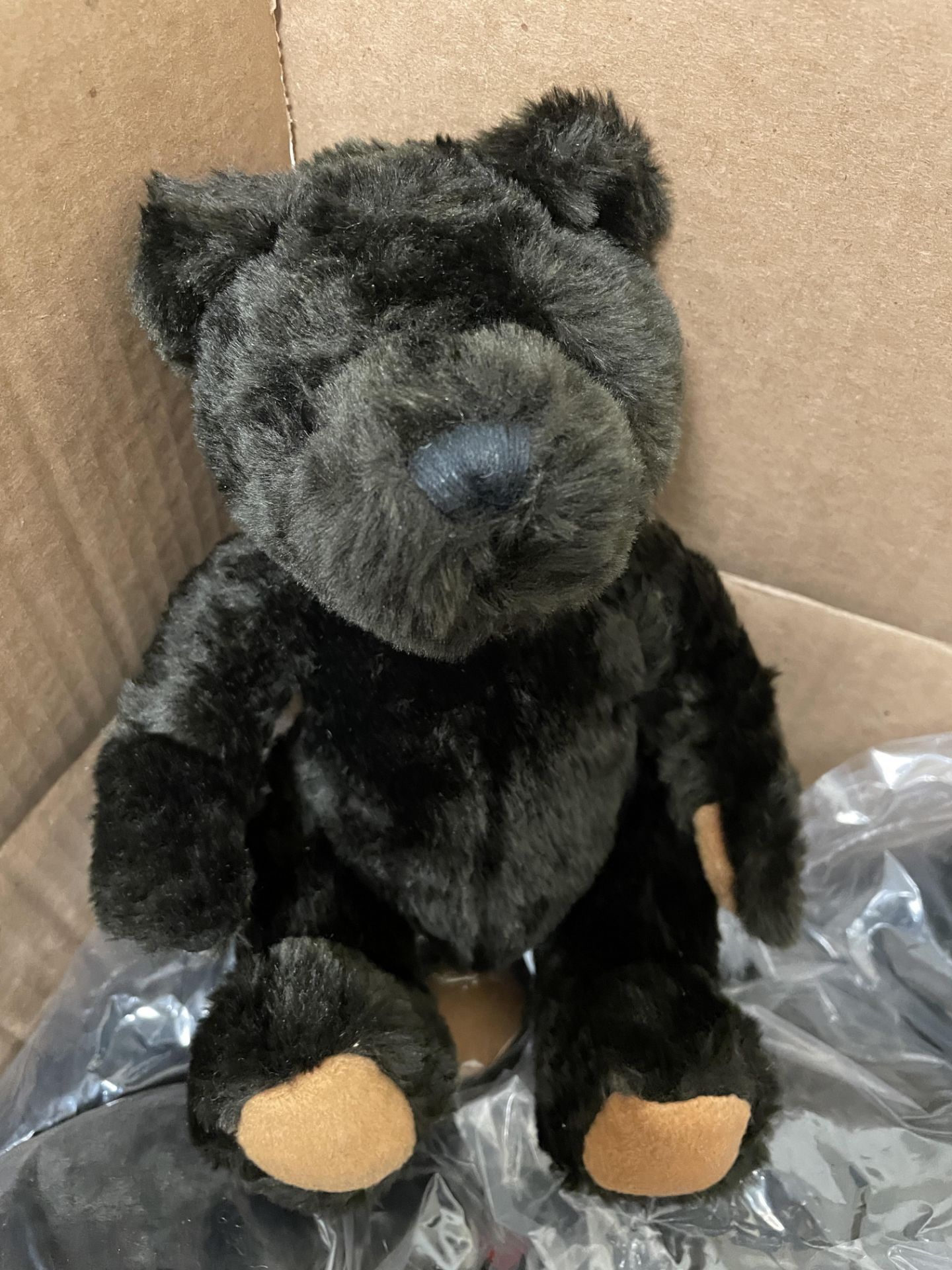 56 Black Teddy Bear Stuffed Animals in Removable Branded T-Shirt, Approximately 9" Tall - Image 5 of 7