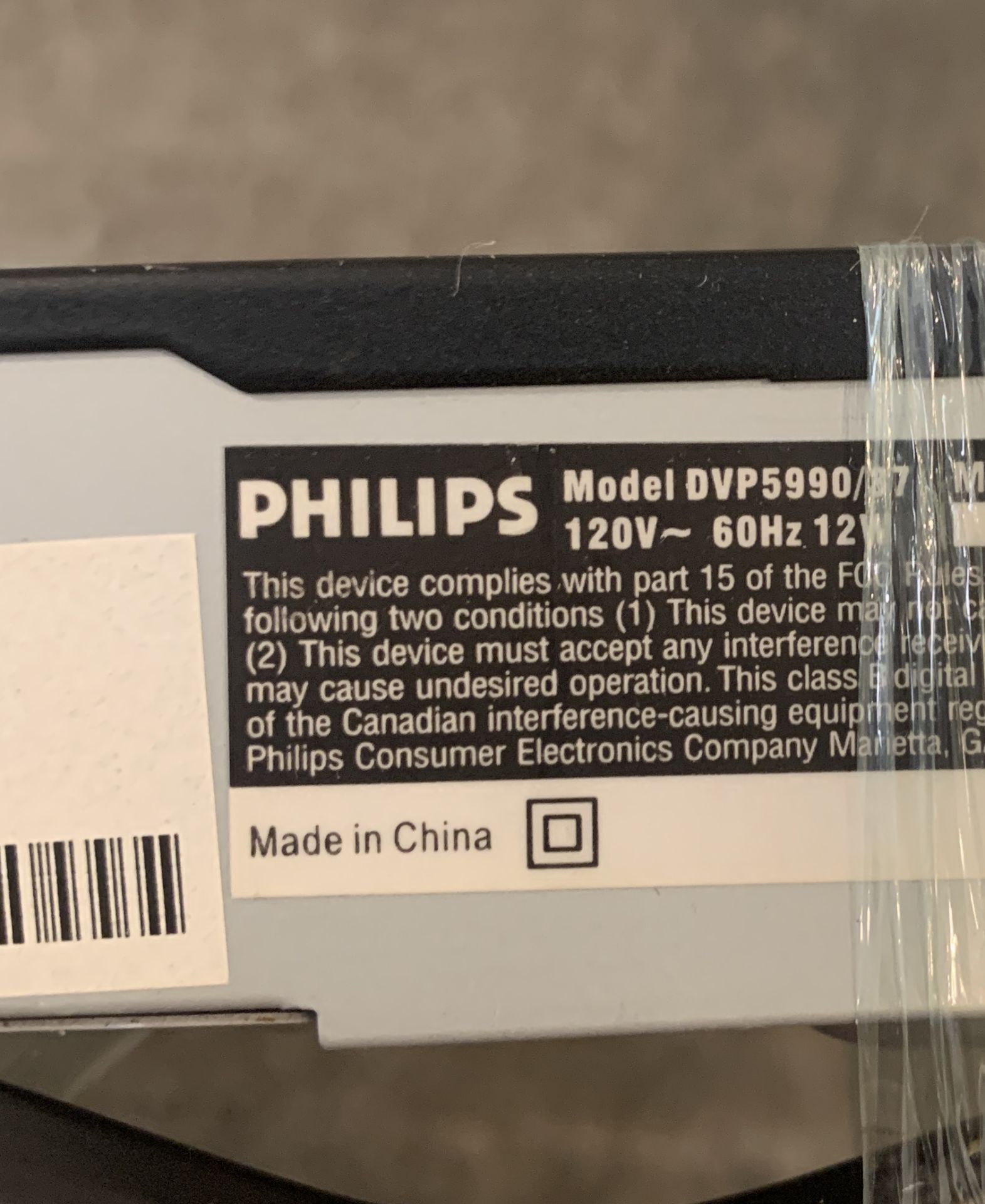 PHILIPS MODEL DVP5990 DVD PLAYER - Image 2 of 2