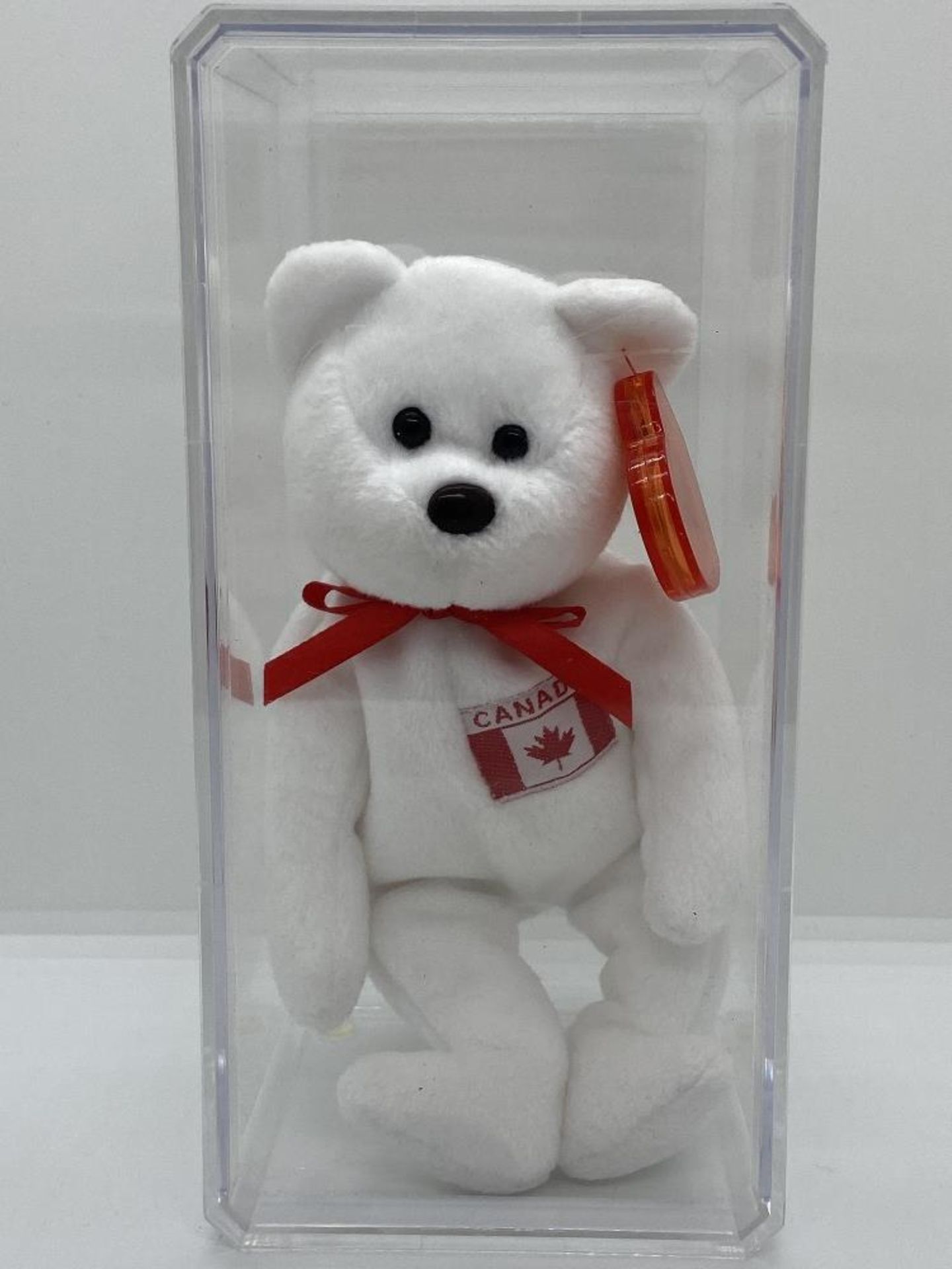 Ty Beanie Babies Maple, Canada Bear, 1996, PVC Pellets, In Case w/ Tags