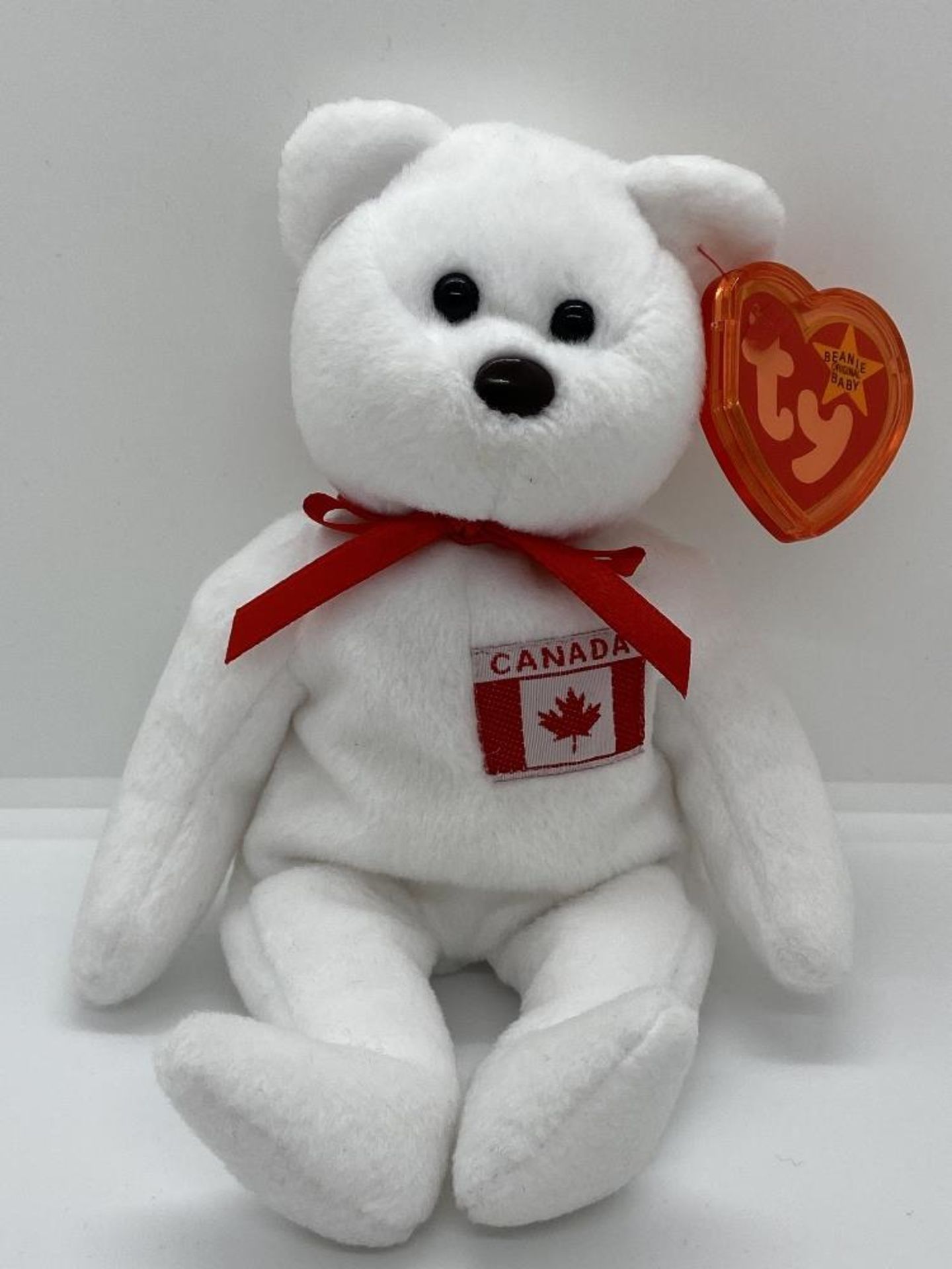 Ty Beanie Babies Maple, Canada Bear, 1996, PVC Pellets, In Case w/ Tags - Image 2 of 8