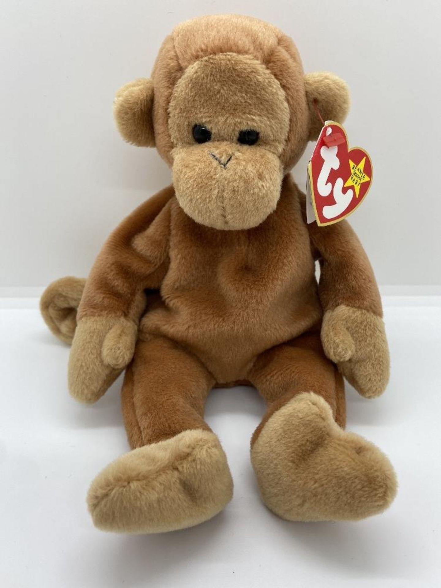 Ty Beanie Babies Bongo the Monkey, 1995, PE Pellets, In Case w/ Tags - Image 2 of 10