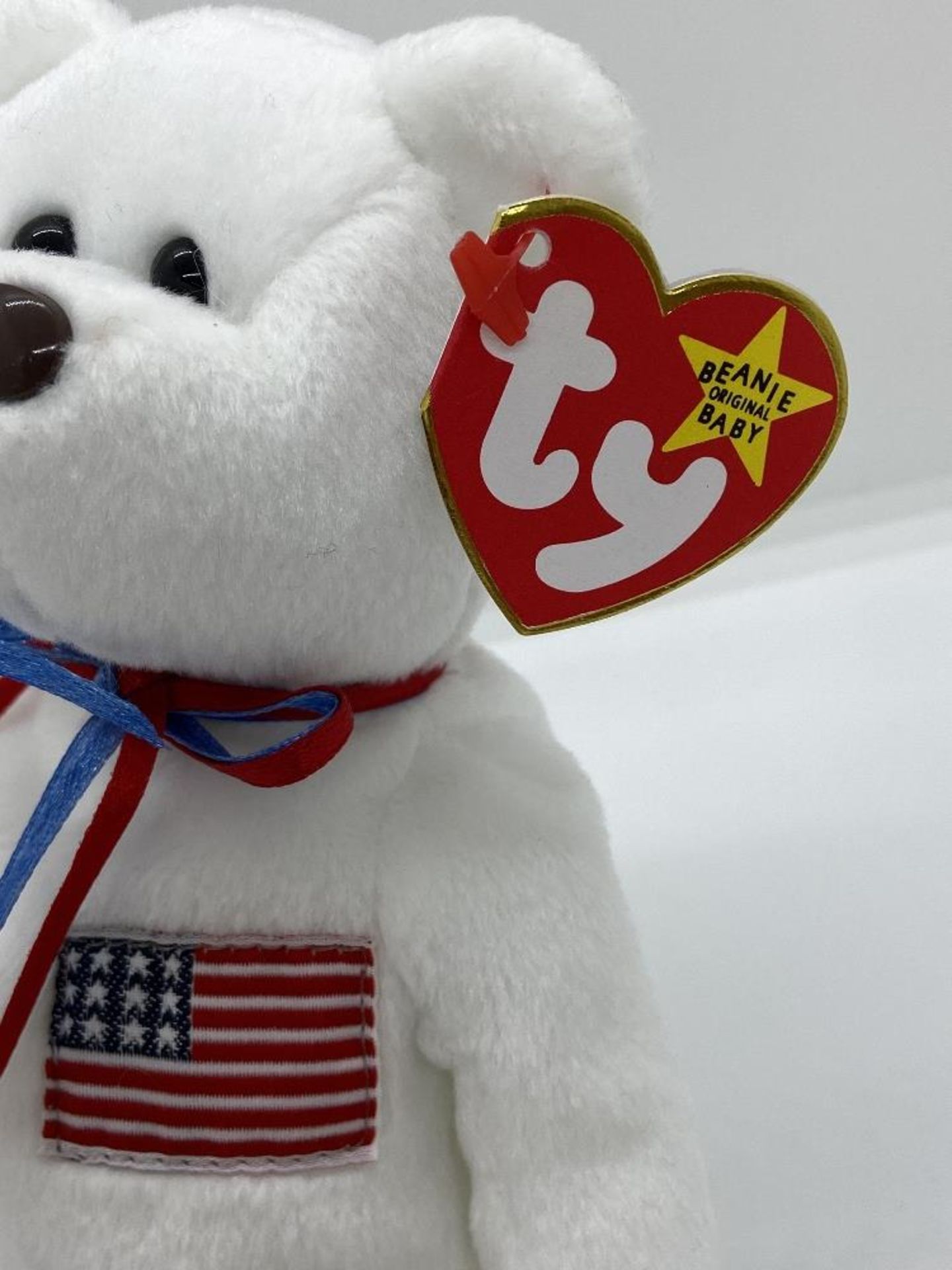 Ty Beanie Babies Libearty, USA Flag Bear, 1996, PVC, Pellets, w/ Tags - Image 5 of 9