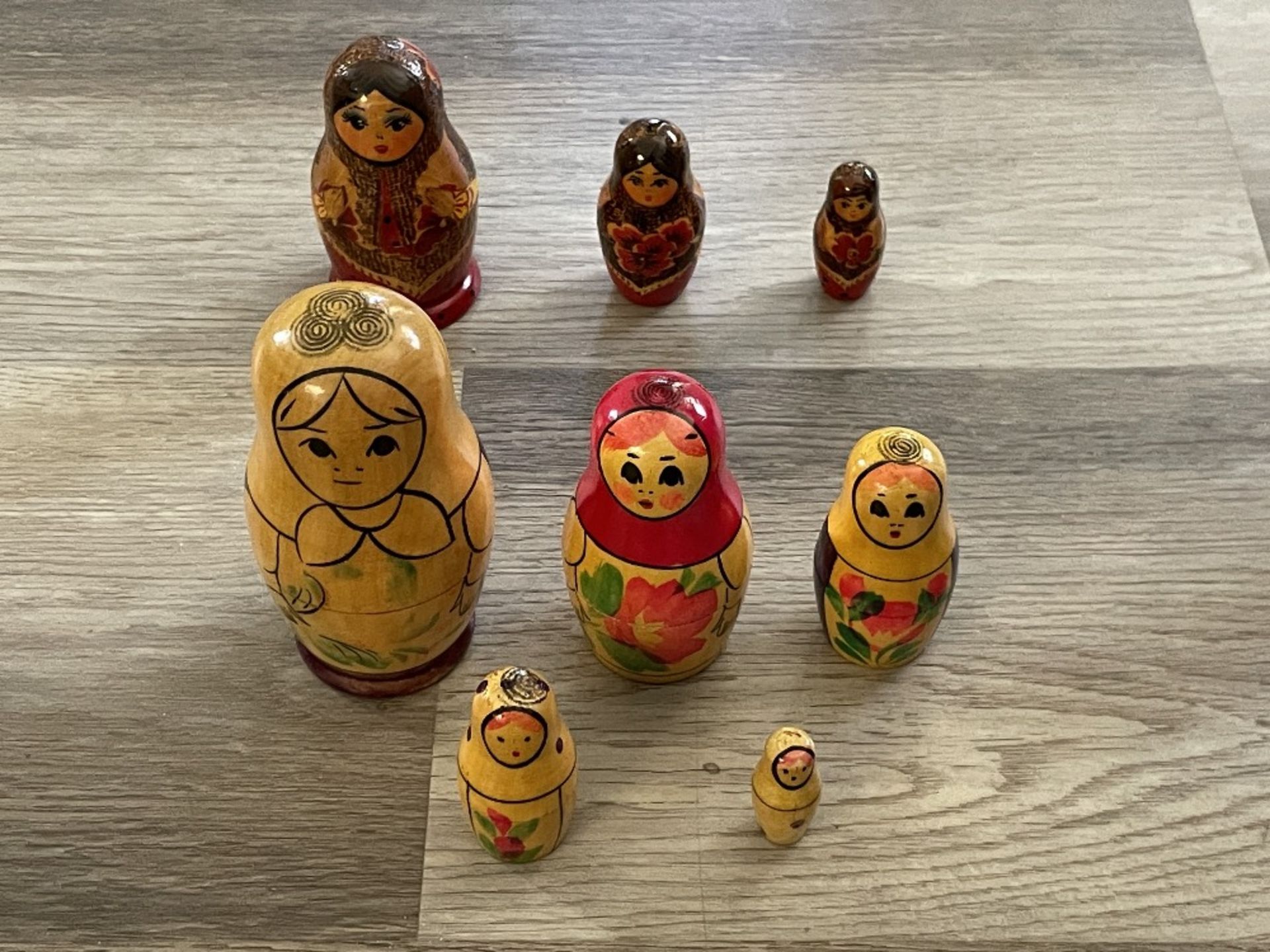 8 Russian Wood Nesting Dolls