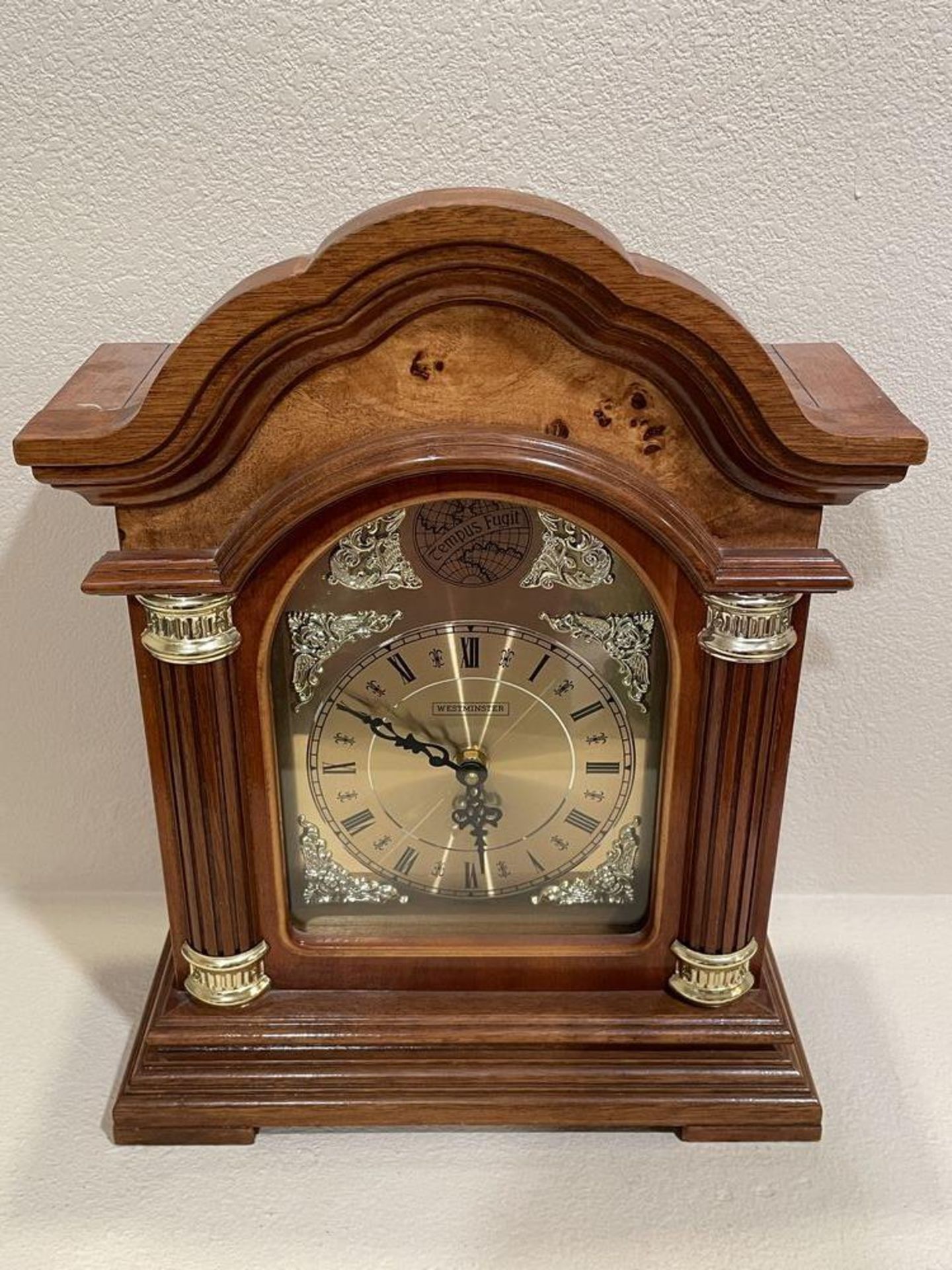 Westminster Wood Antique Looking Clock Quartz - 16.5" x 13" - Image 2 of 7