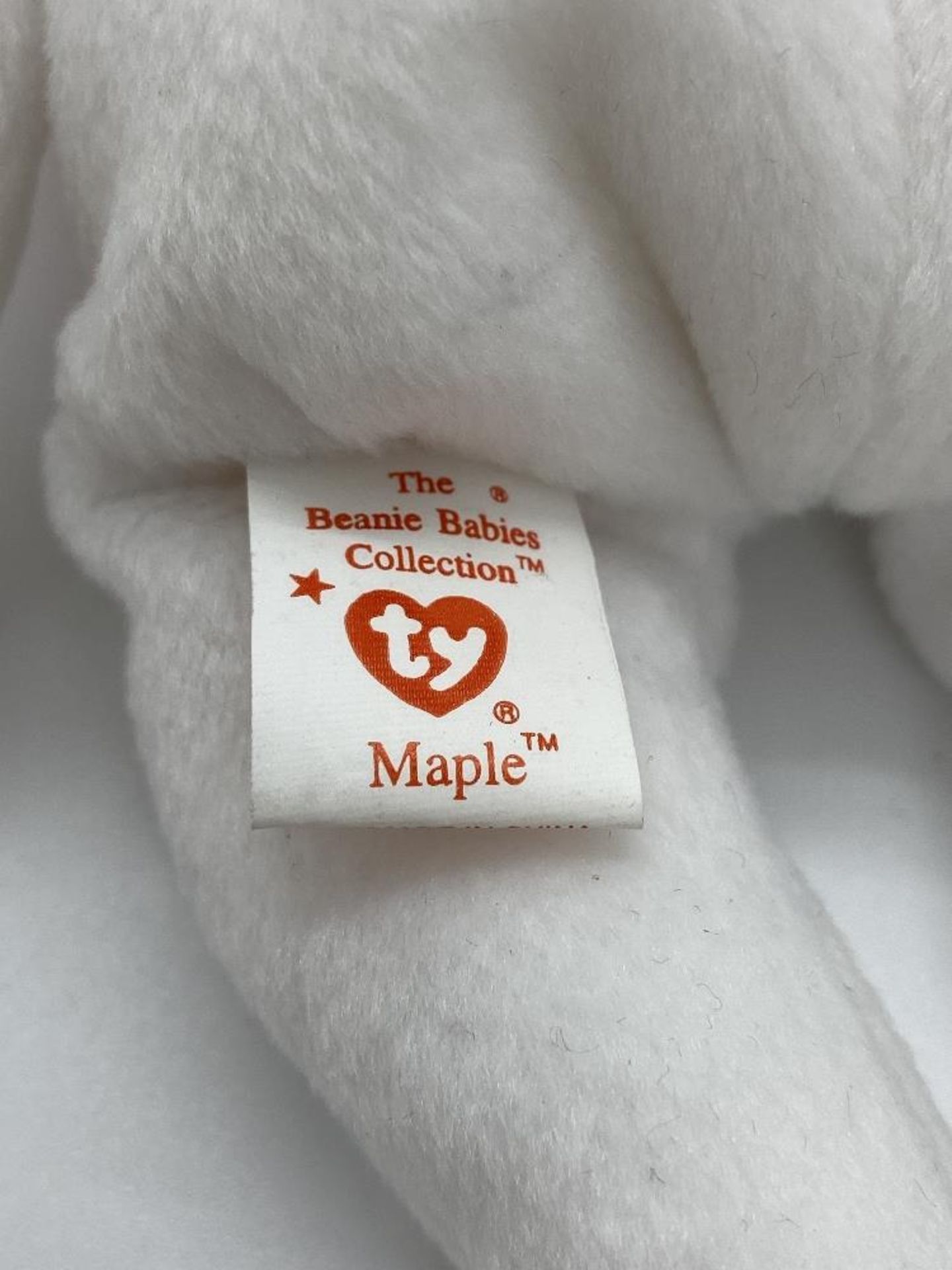 Ty Beanie Babies Maple, Canada Bear, 1996, PVC Pellets, In Case w/ Tags - Image 7 of 8