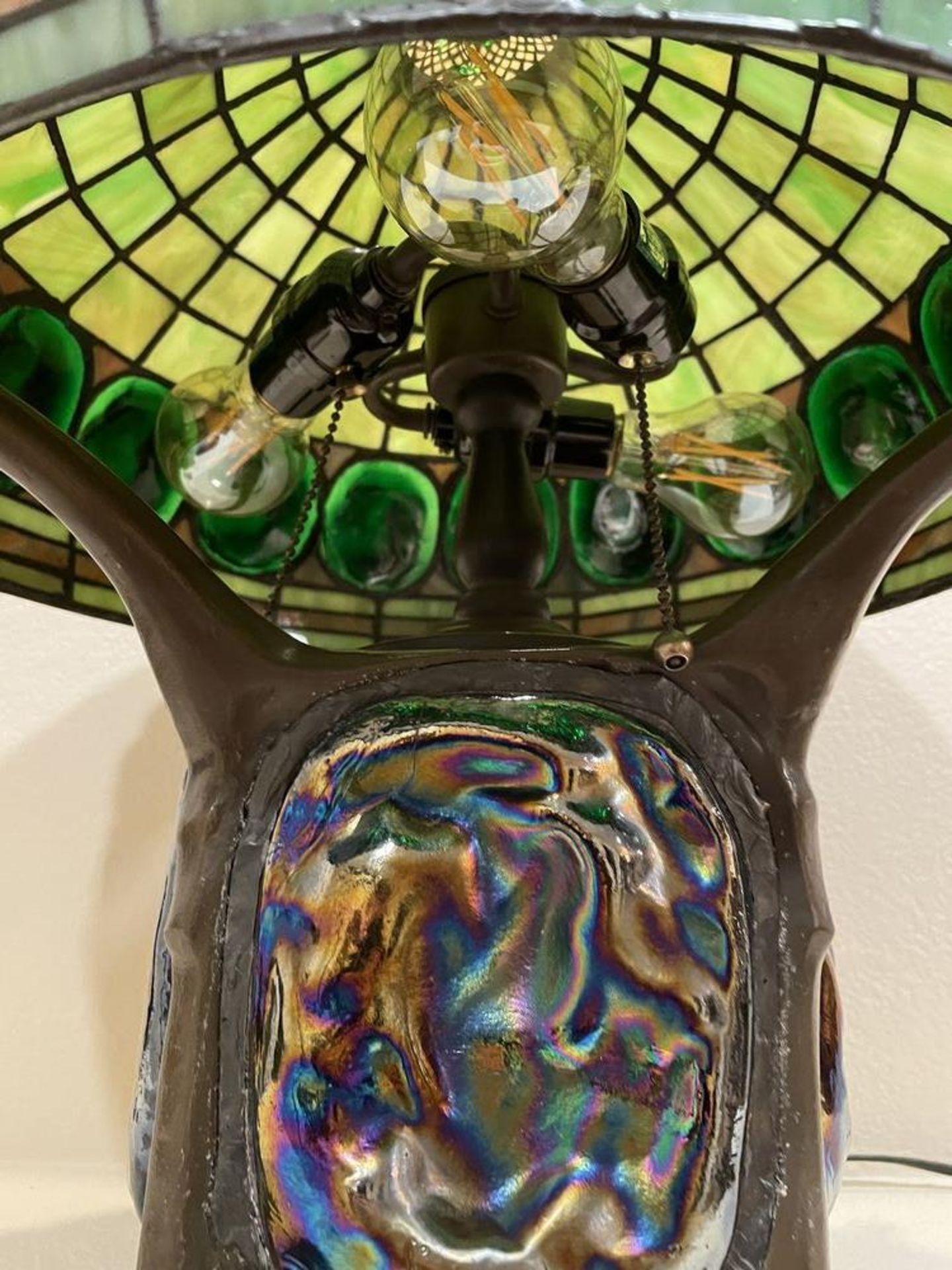 Unique Tiffany Style Four-Leg Lamp - 20 x 18" - Image 7 of 10