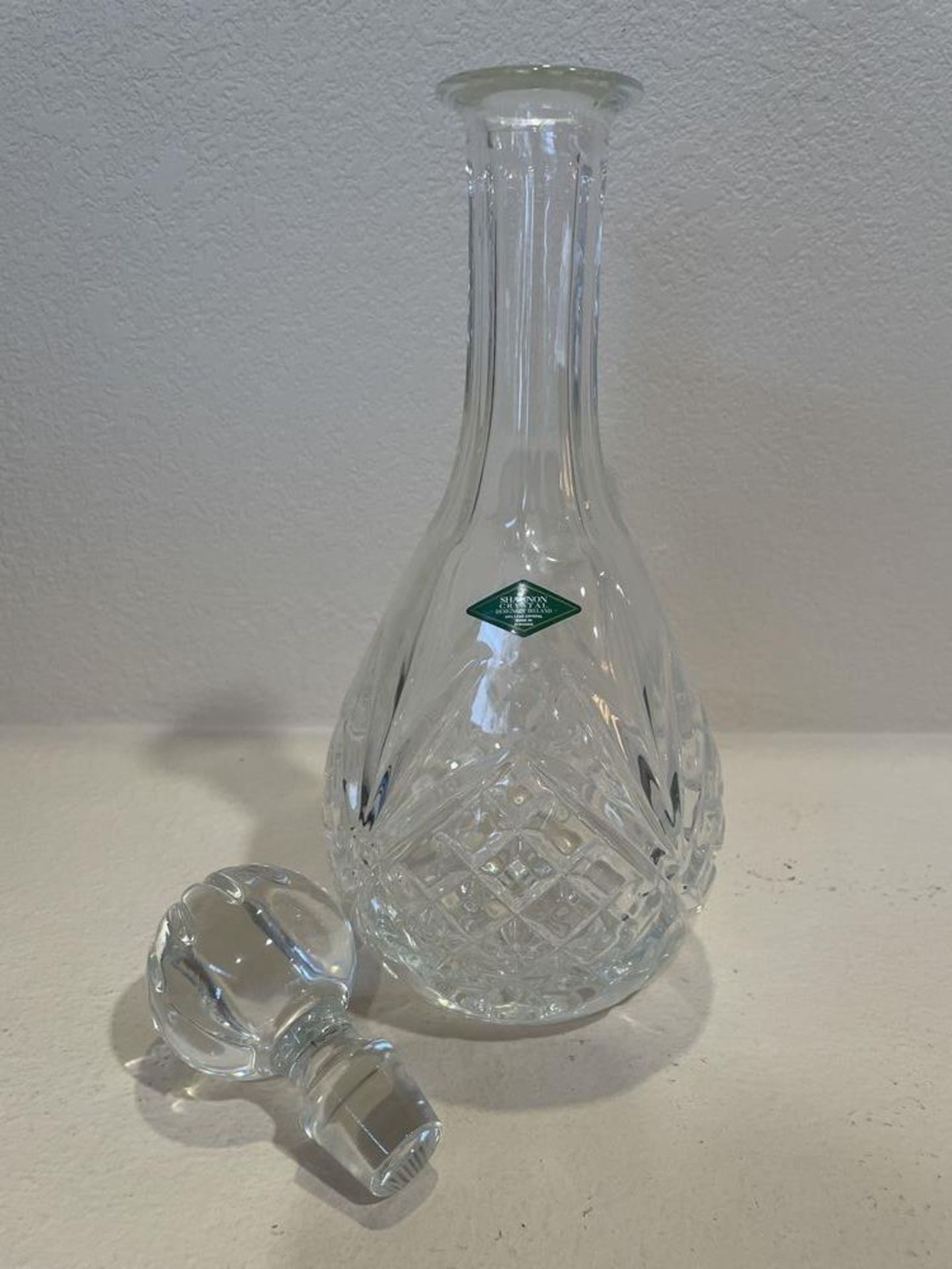 Shannon Crystal Wine Carafe with Lid, Made in Slovakia - 13 x 5" - Image 5 of 8