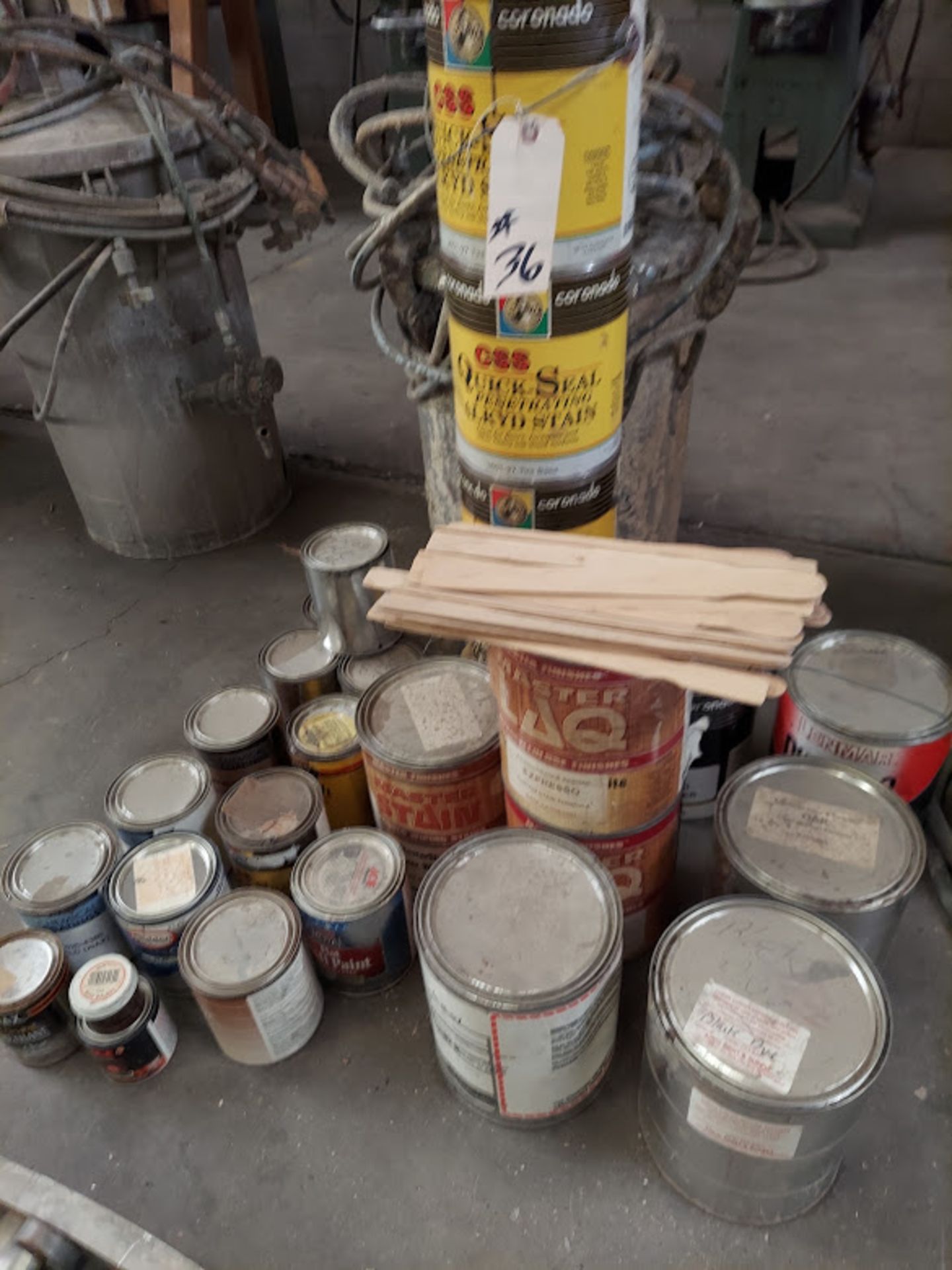 Misc. Stain & Laquer, Paint Sticks, Quarts & Gallons