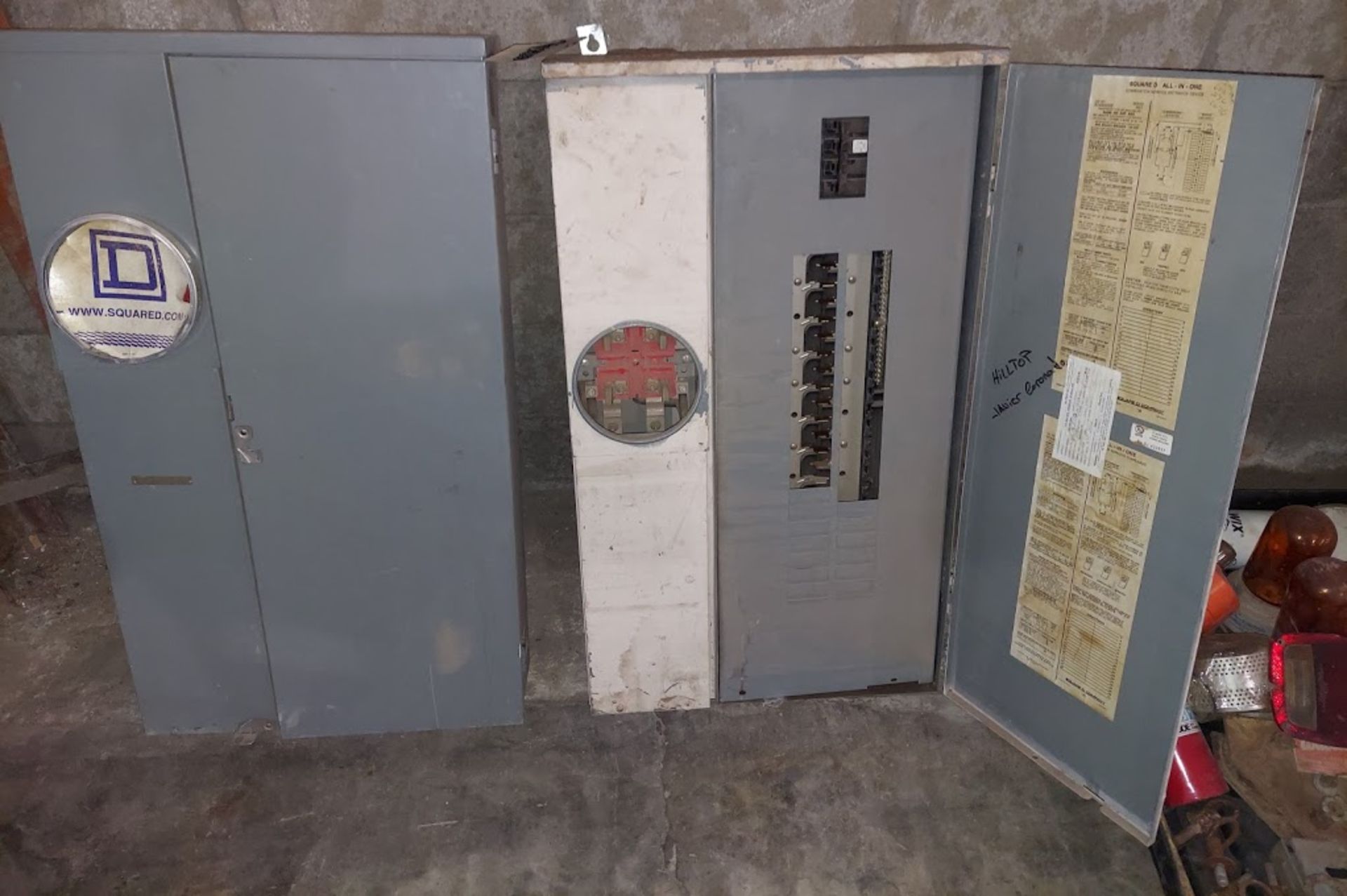 2 -Square D Electrical Service Panels