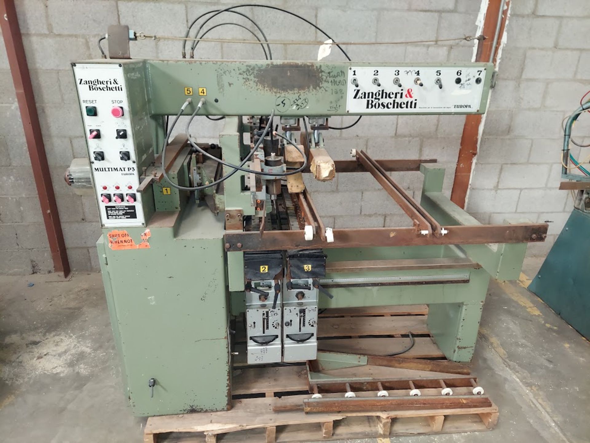 Zangheri & Boschetti Mulit Mat P3 Line Boring Machine, Model #MP3, 1 - 21 Spindle Horizontal Drill