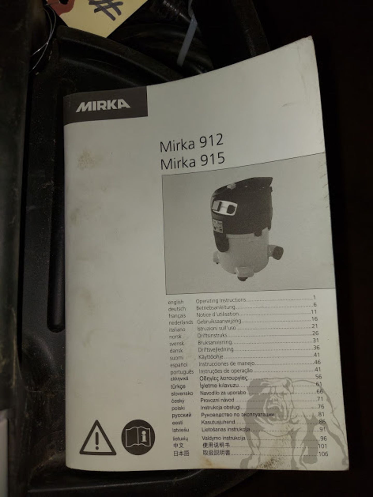 Mirka Shop Vac, Model #912 US, 120 Volt - Image 3 of 5