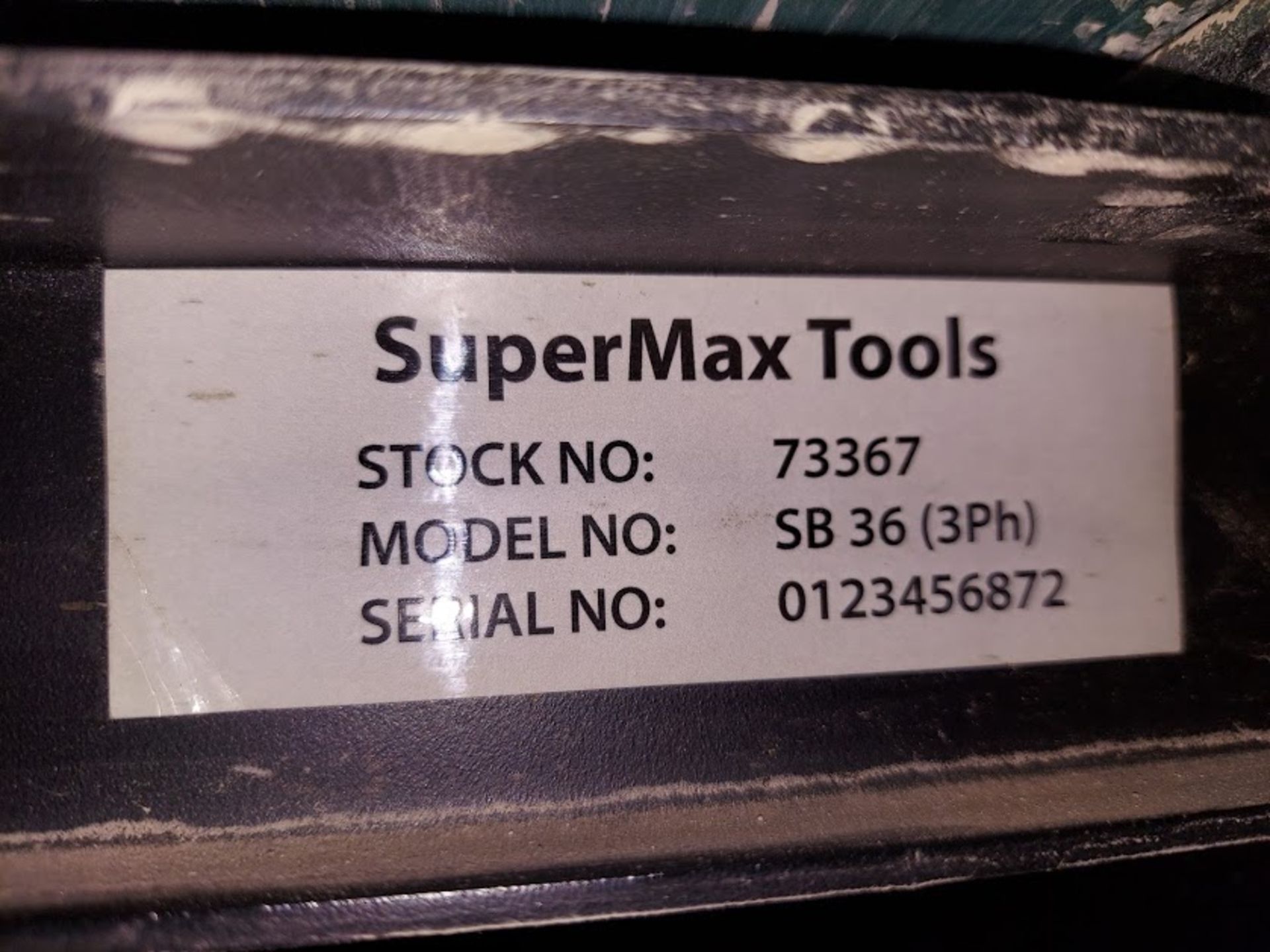 Super Max Brush 36" Sander, Model #SB 36 (3ph), 5 Hp 3 ph 230-460 Volt, Extra Sandpaper & on wheels - Image 4 of 7