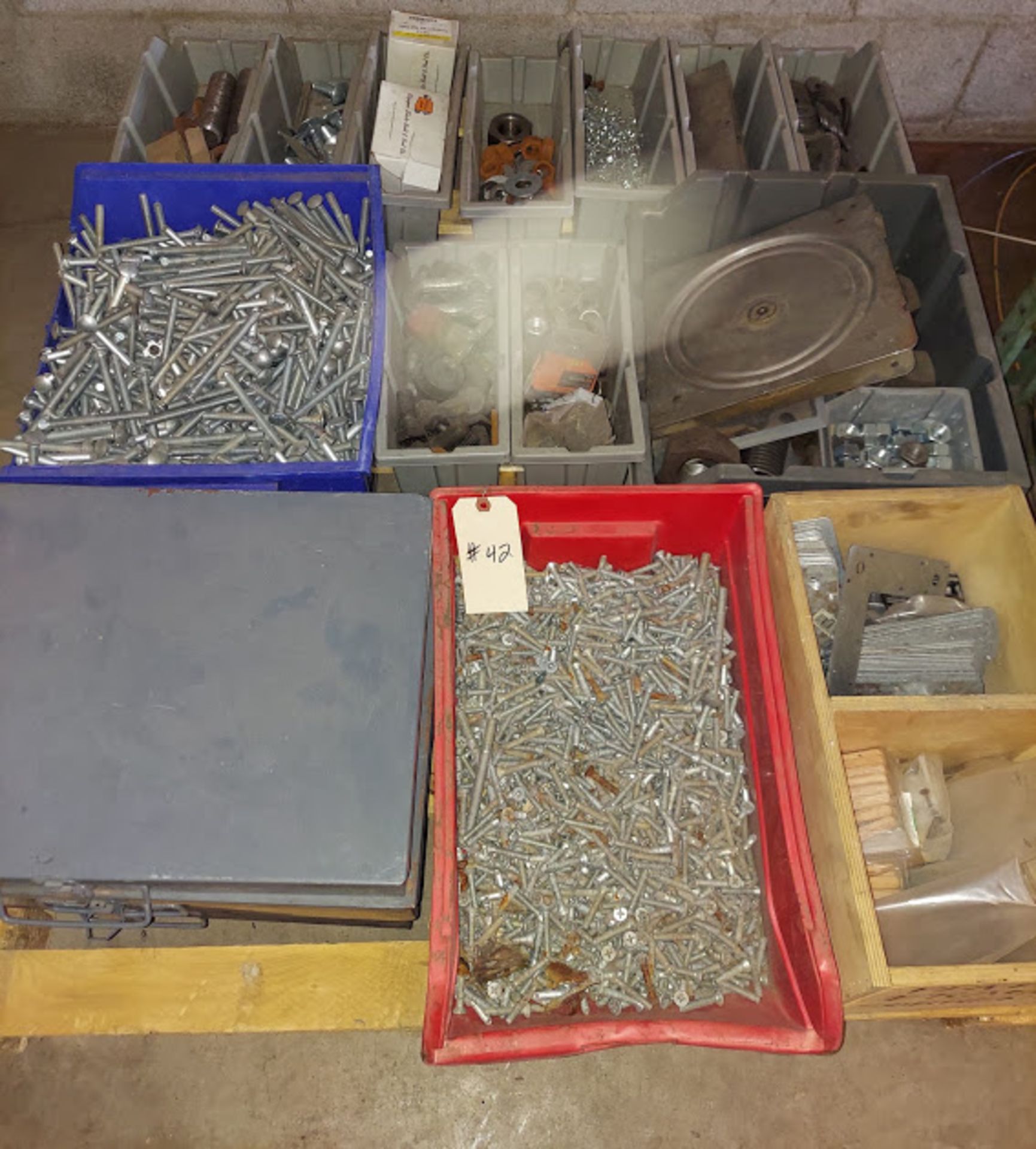 Pallet of Bolts, Nuts, Washers, & Misc hardware