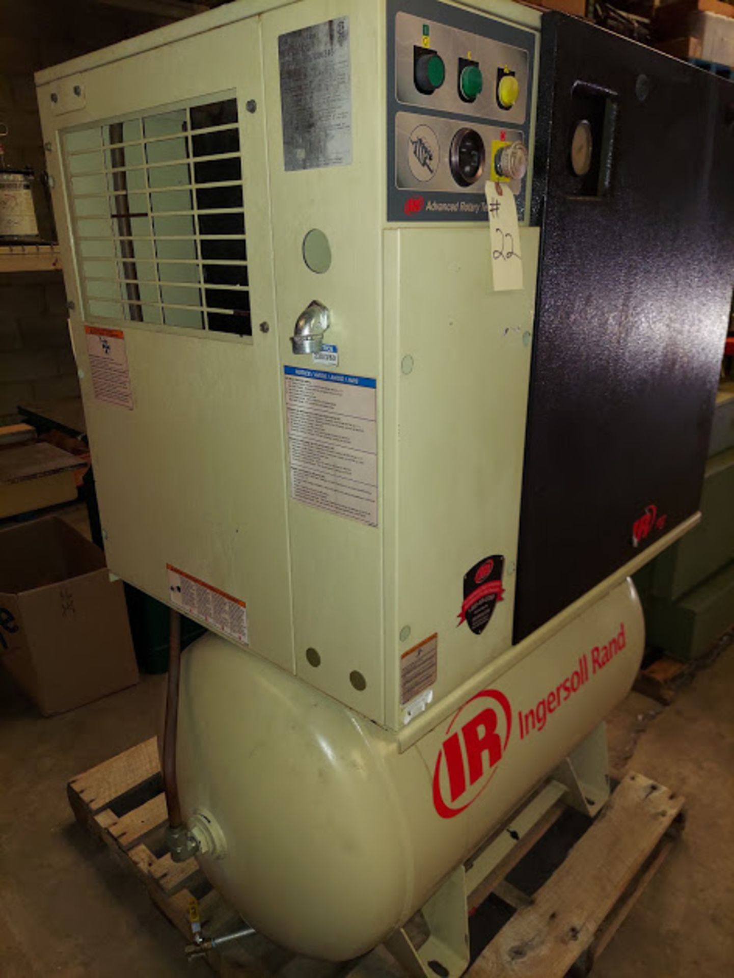 Ingersoll Rand Air Compressor, Model #UP6-10-125, Max Pressure 125 PSIG, Pump Speed 43 RPM, 220 Volt - Image 3 of 4