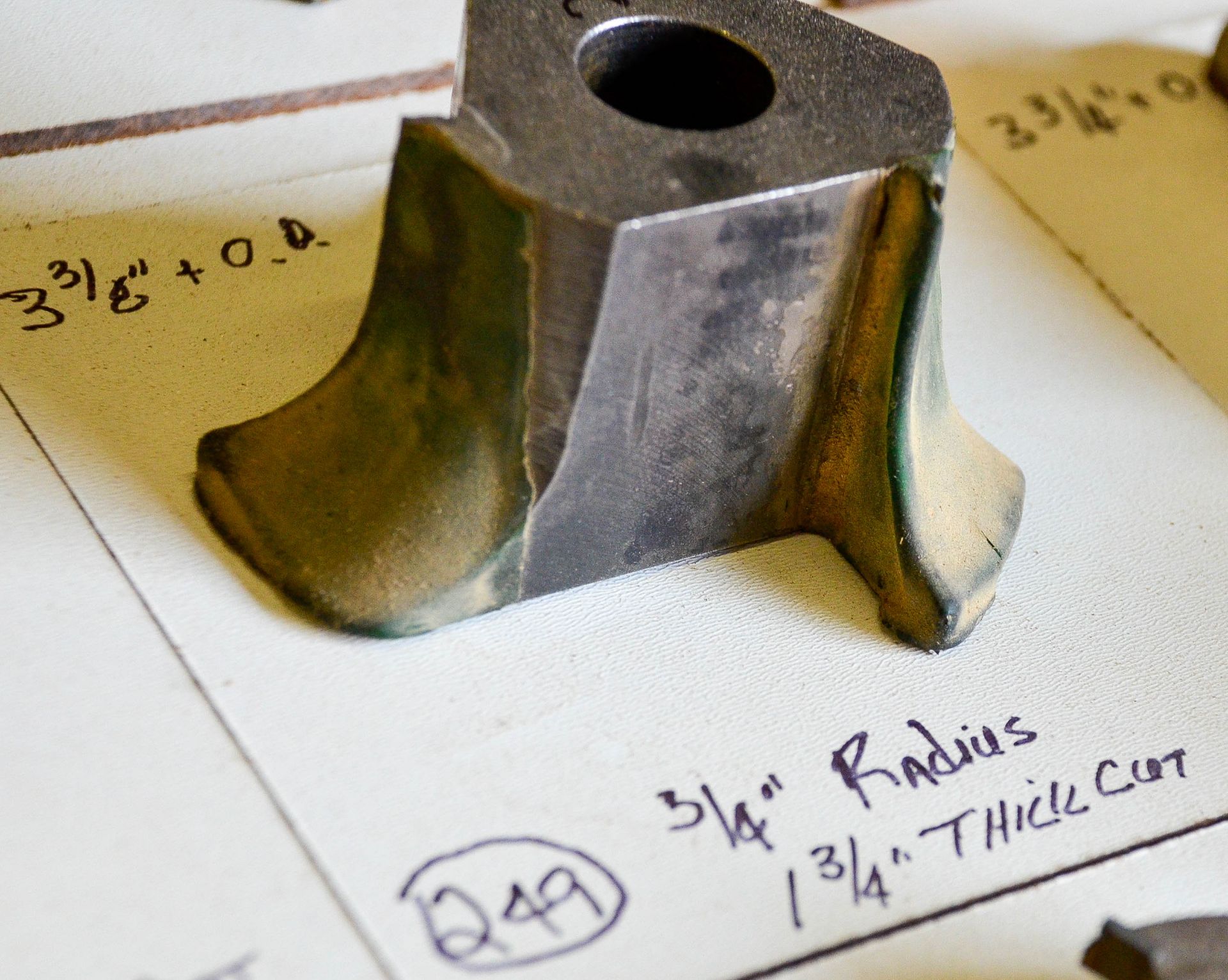 Shaper Cutter, 3/4" Radius, 1-3/4" Thick Cut, 3-3/8" Outside Diameter, 3/4" Bore, See Pics for - Image 2 of 2