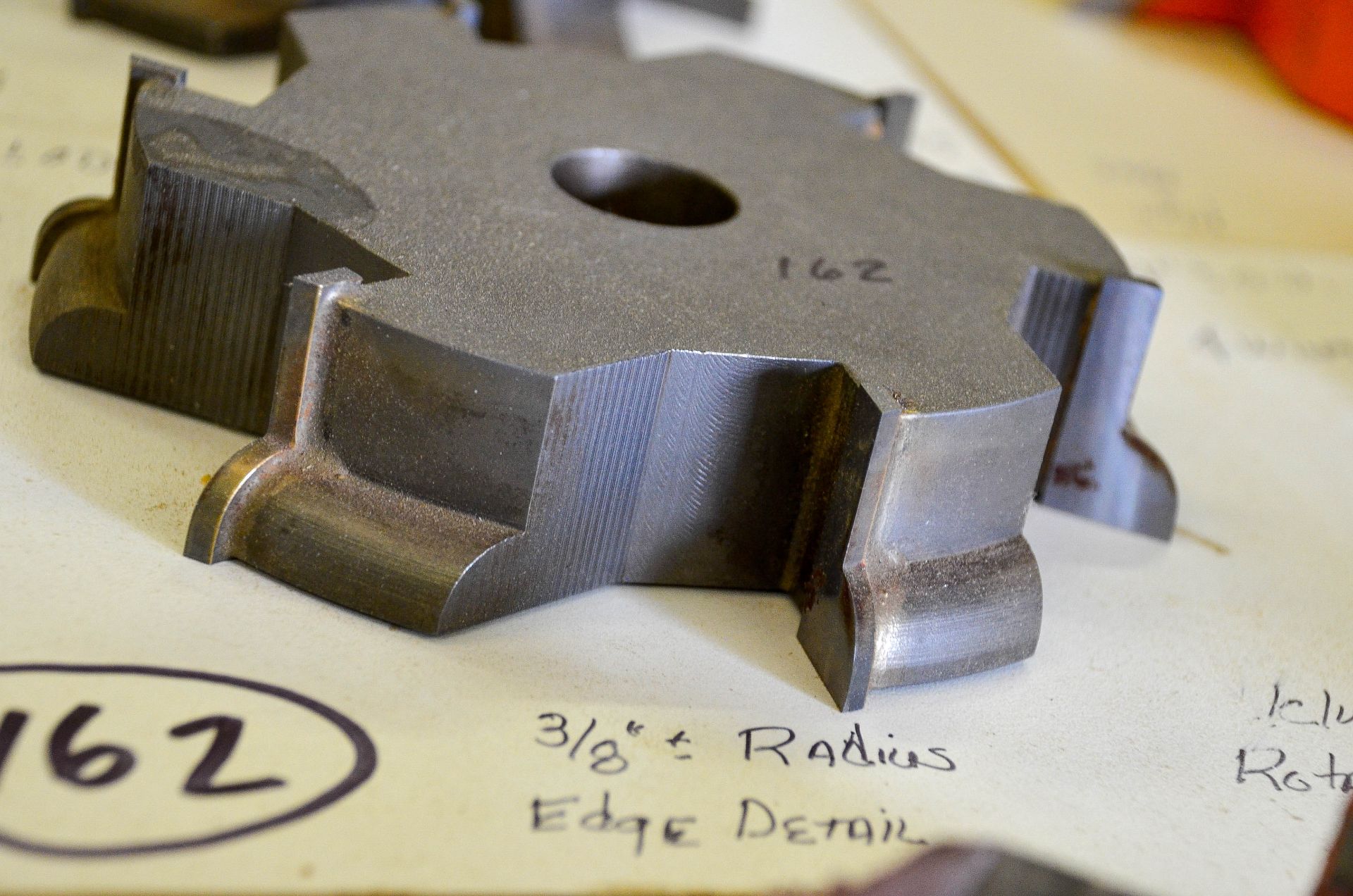 Shaper Cutter, Custom Edge Detail, 3/8"+- at Radius, 6-1/4" Outside Diameter, 6 Wing, C/W Rotat - Image 2 of 2