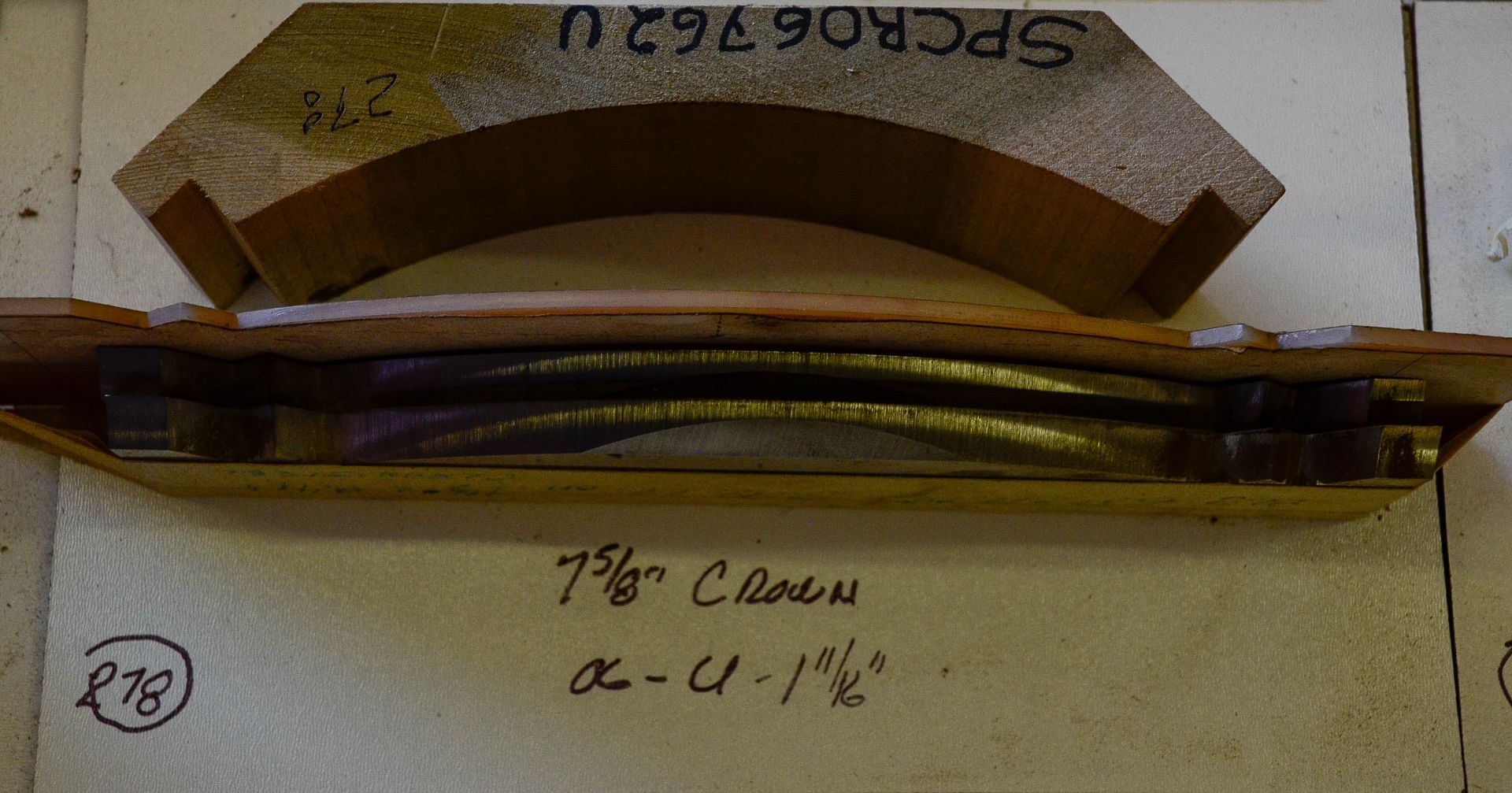 Moulding Knives, 7-5/8" Crown, 06 - U = 1-11/16", Knives are in Good Condition and Ready to Use ( - Image 2 of 2