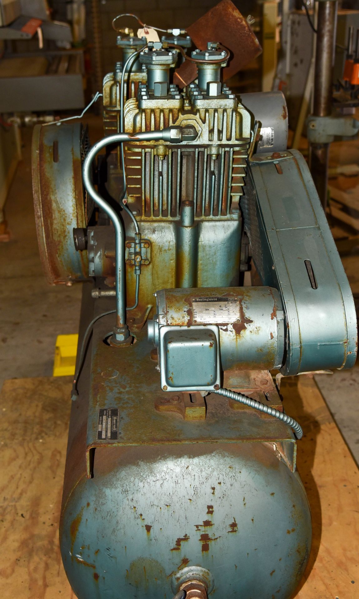 Quincy Air Compressor, 2 - 5 hp Motors and 2 - 5 hp Pumps, 60 Gallon Tank - Needs Work - Image 4 of 4