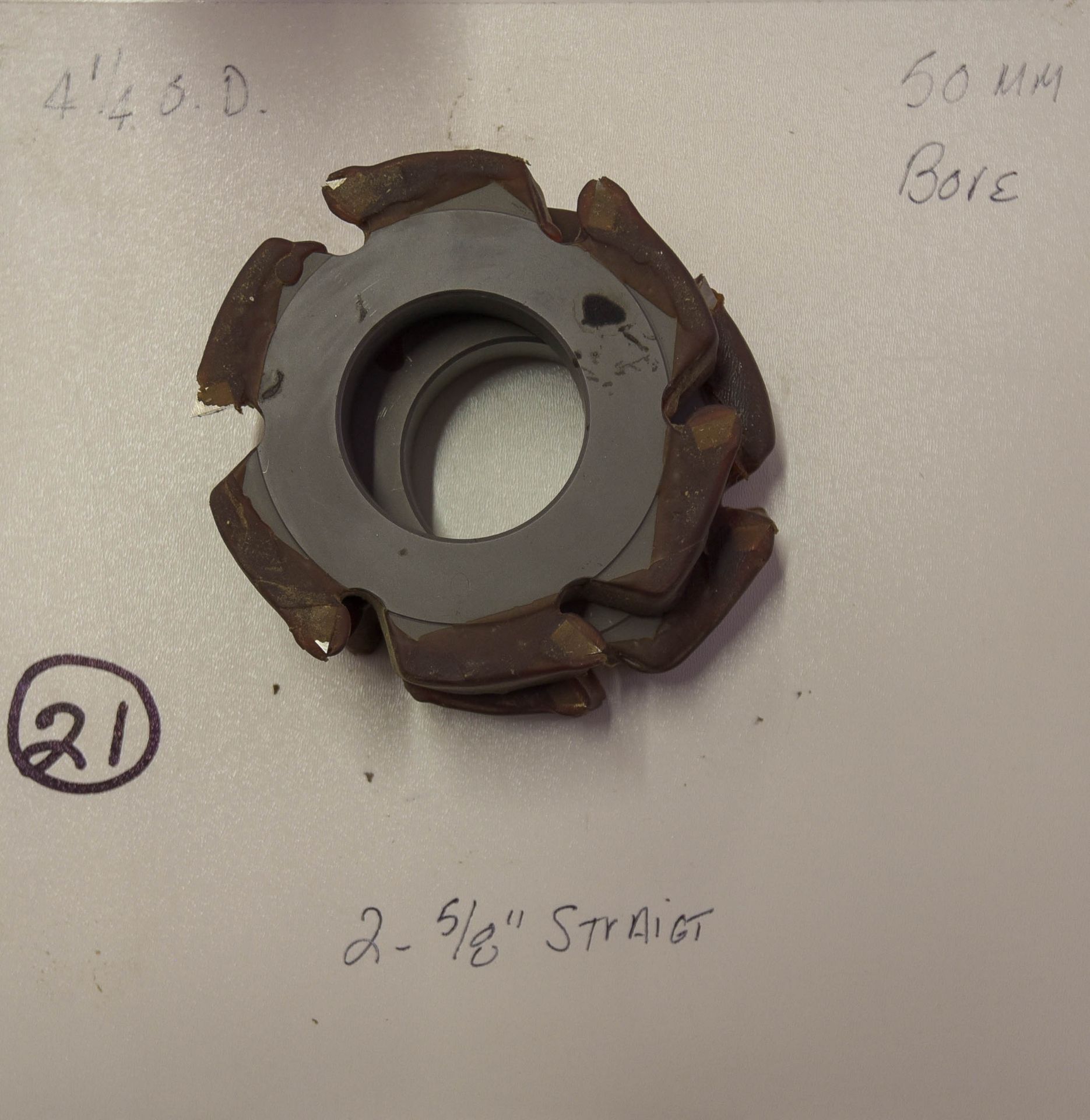 Shaper Cutters, (2) 5/8" Straight Cutters, 4-1/4" Outside Diameter, 50mm Bore /DSC3062