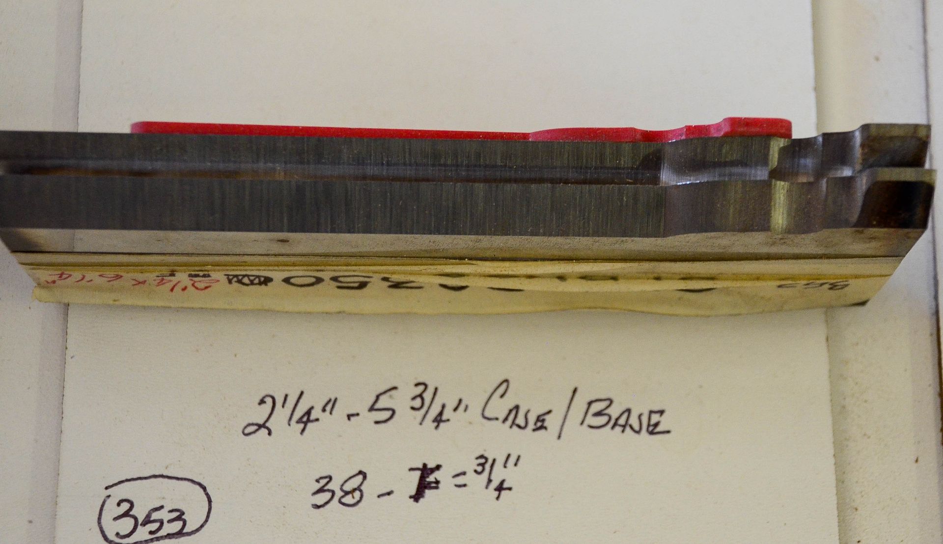 Moulding Knives, 2-1/4"- 5-3/4" Case/Base, 38 - F = 3/4", Knives are in Good Condition and Ready - Image 2 of 2