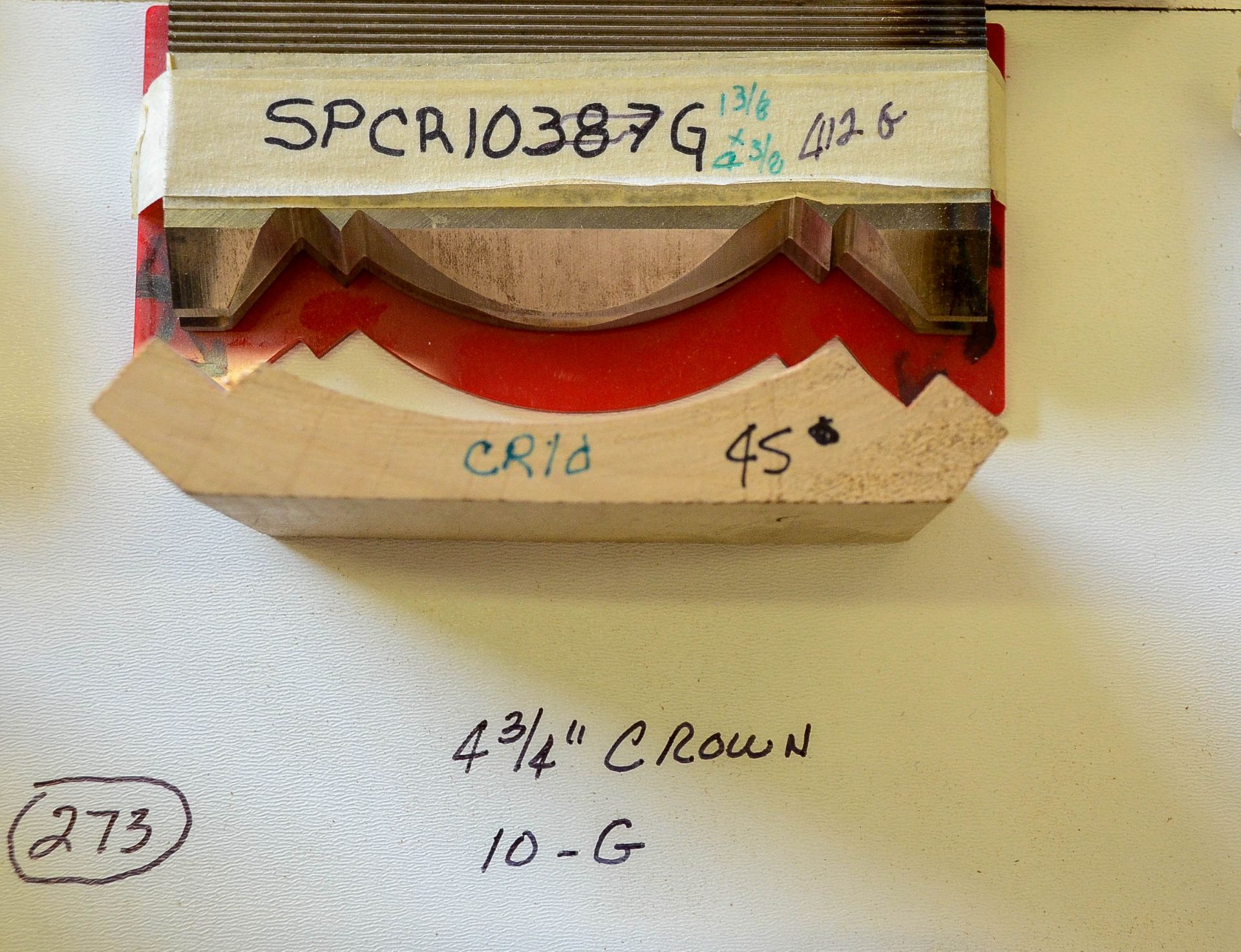 Moulding Knives, 4-3/4" Crown, 10 - G = 13/16", Knives are in Good Condition and Ready to Use (U.N
