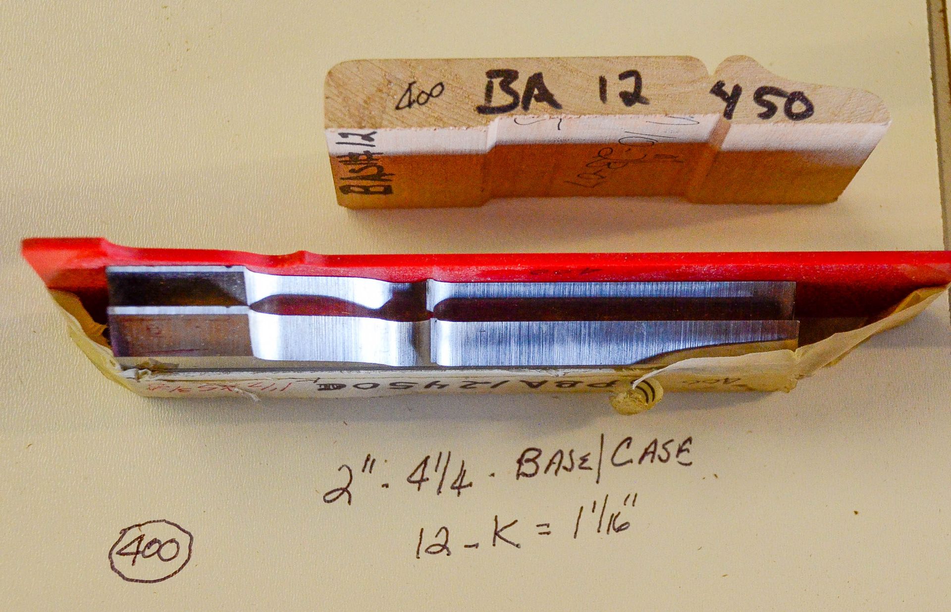 Moulding Knives, 2" - 4-1/4" Base/Case, 12 - K = 1-1/16", Knives are in Good Condition and Ready t - Image 2 of 2