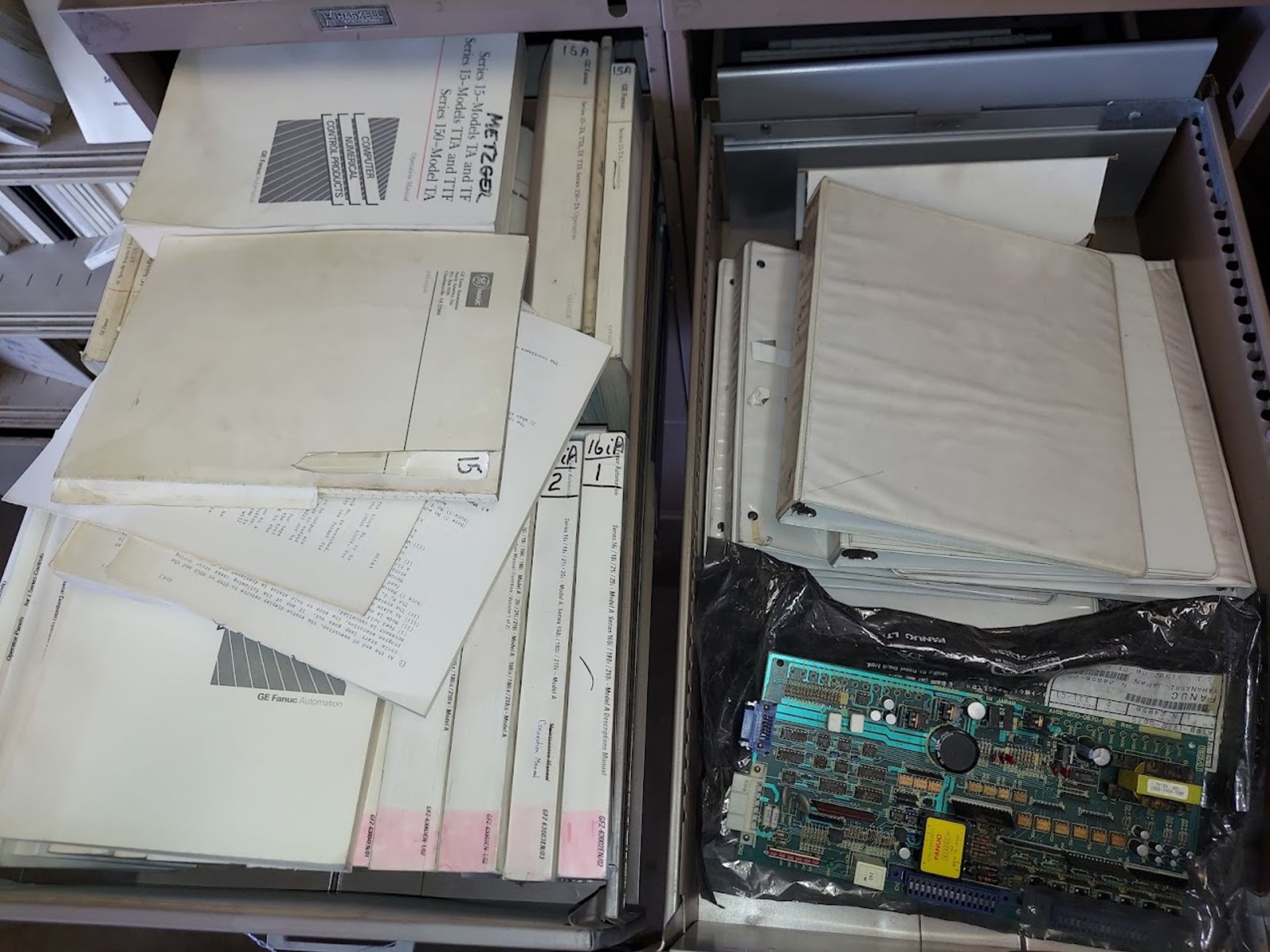 3 - Filing Cabinets full of GE Fanuc Automation Manuals, circuit board, & a lot more - Image 3 of 6