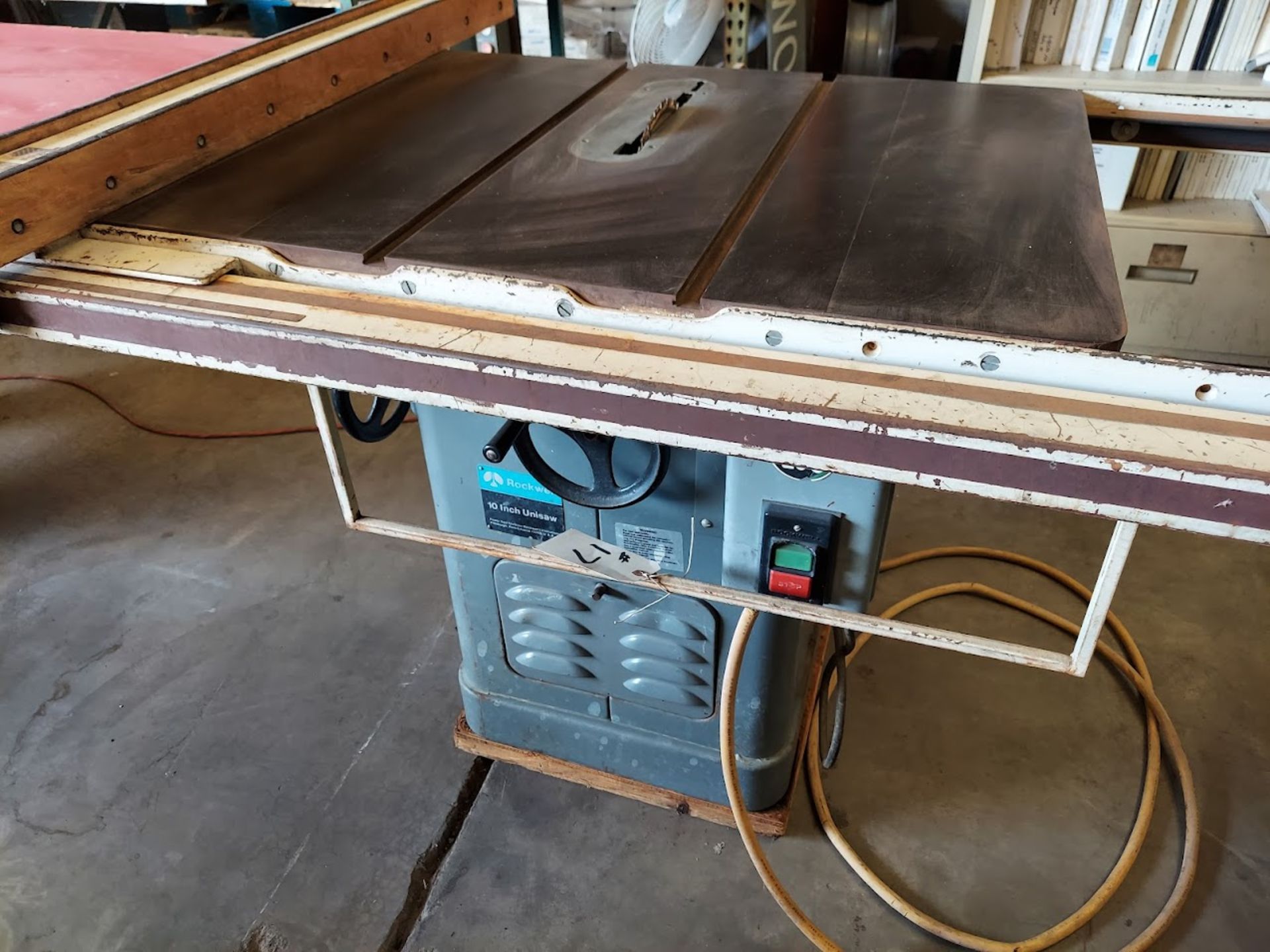 Rockwell 10" Unisaw Table Saw, Model #34-461, 3 hp 230/460 volt 3ph Motor, Biesemeyer 77" Rails & - Image 2 of 5