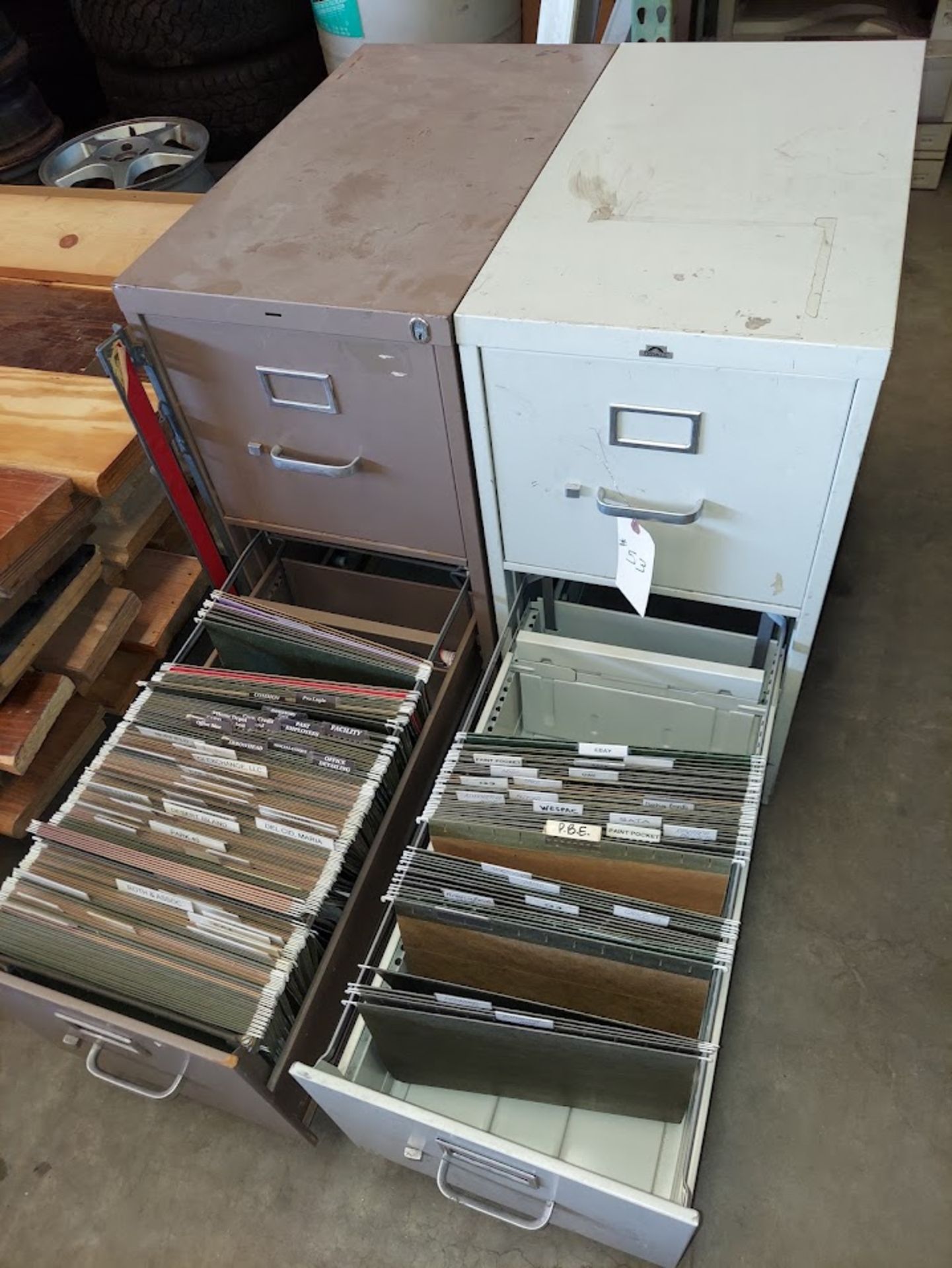 2 - Metal 2 Drawer Filing Cabinets - Image 2 of 4