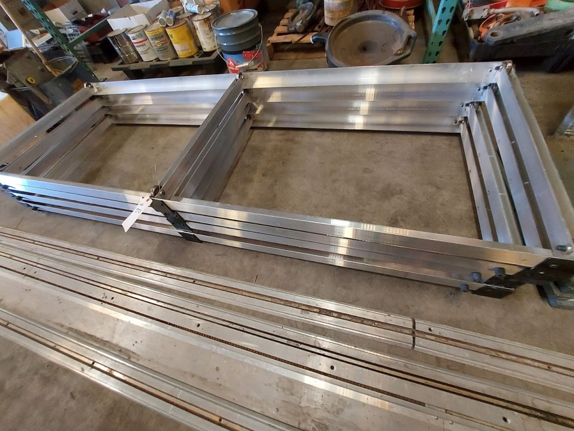 Aluminum Tracks with 4 Aluminum Carts on Wheels