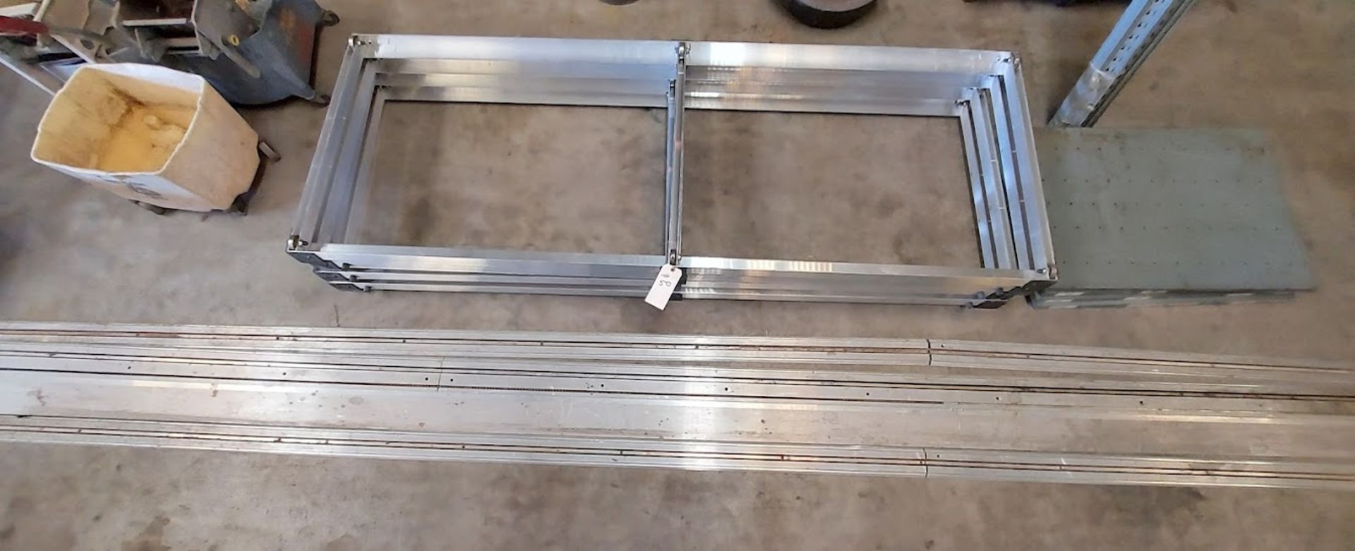 Aluminum Tracks with 4 Aluminum Carts on Wheels - Image 2 of 3