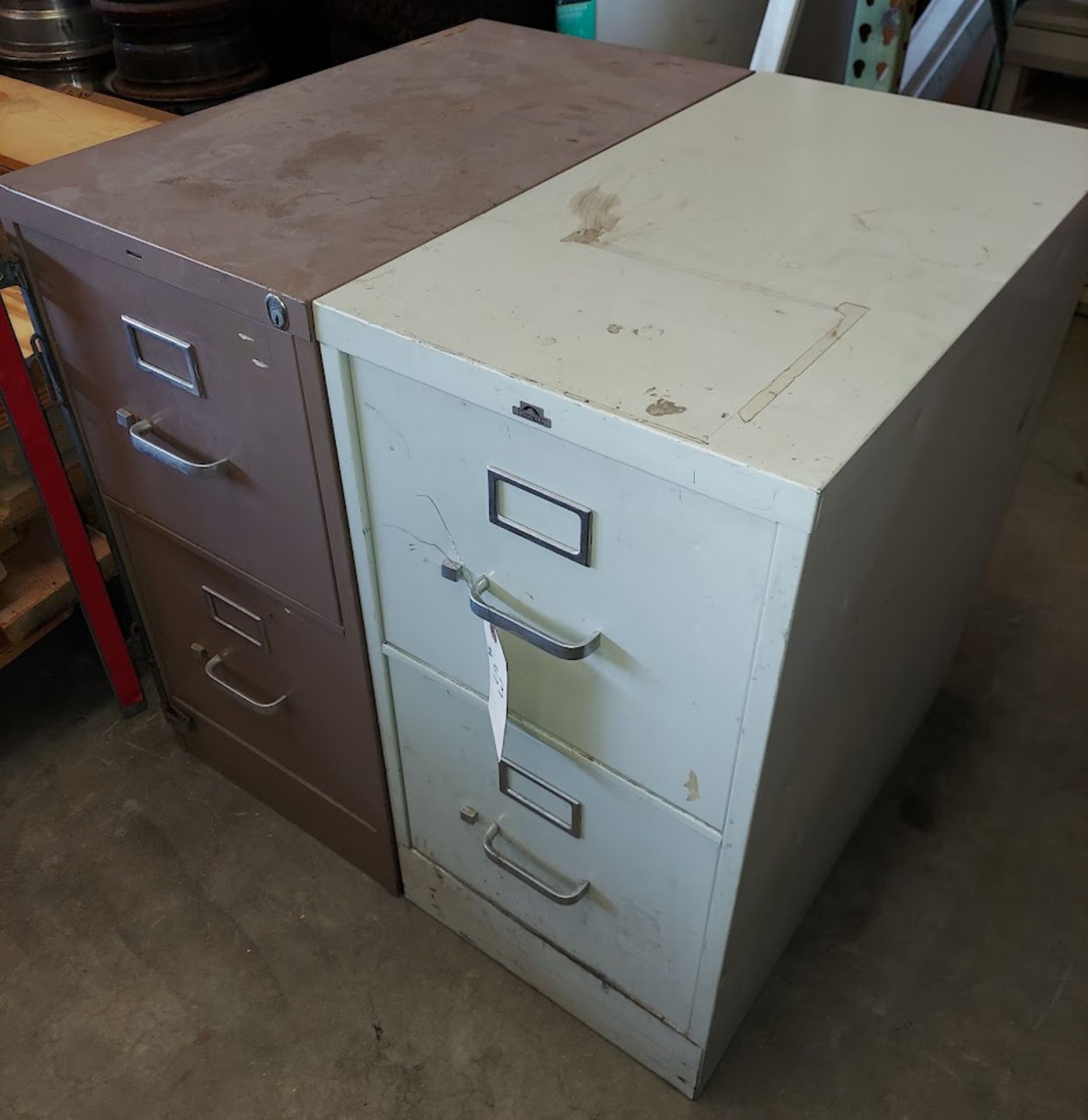 2 - Metal 2 Drawer Filing Cabinets