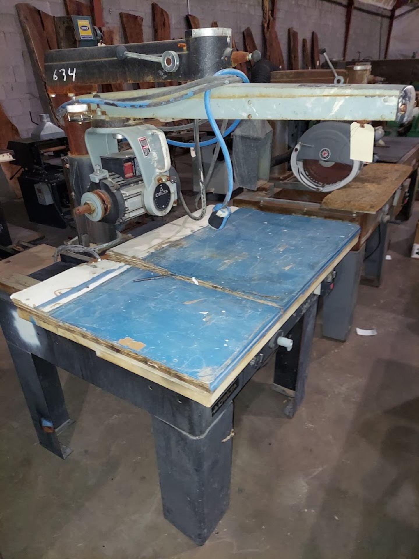 Delta 16" Radial Arm Saw, Model #33-411, Motor is 5 HP 230/460 Volt 3ph - Image 2 of 3