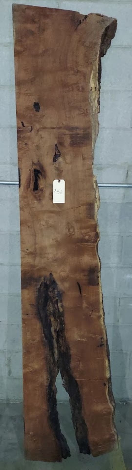 Mesquite Hardwood Lumber Slab, Size is approx. 94" x 16"-21" x 2"