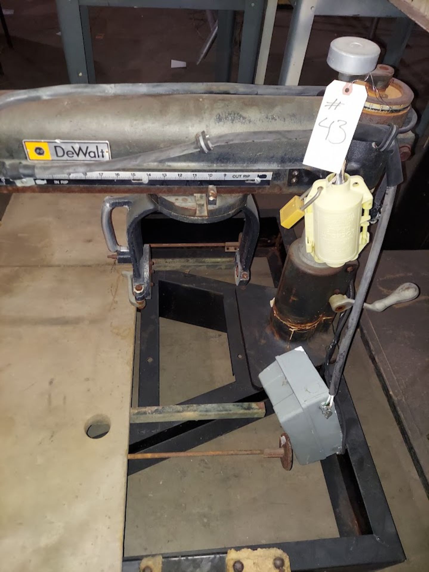 DeWalt 16" Radial Arm Saw Frame & Switch, Model #3516, No Motor - Image 2 of 3