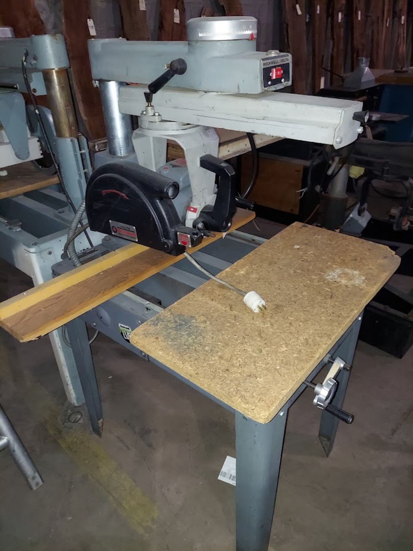 Rockwell/Delta 12" Radial Arm Saw, Model #12-RAS, Motor is 1.5 HP 115/230 Volt 1ph - Image 2 of 3