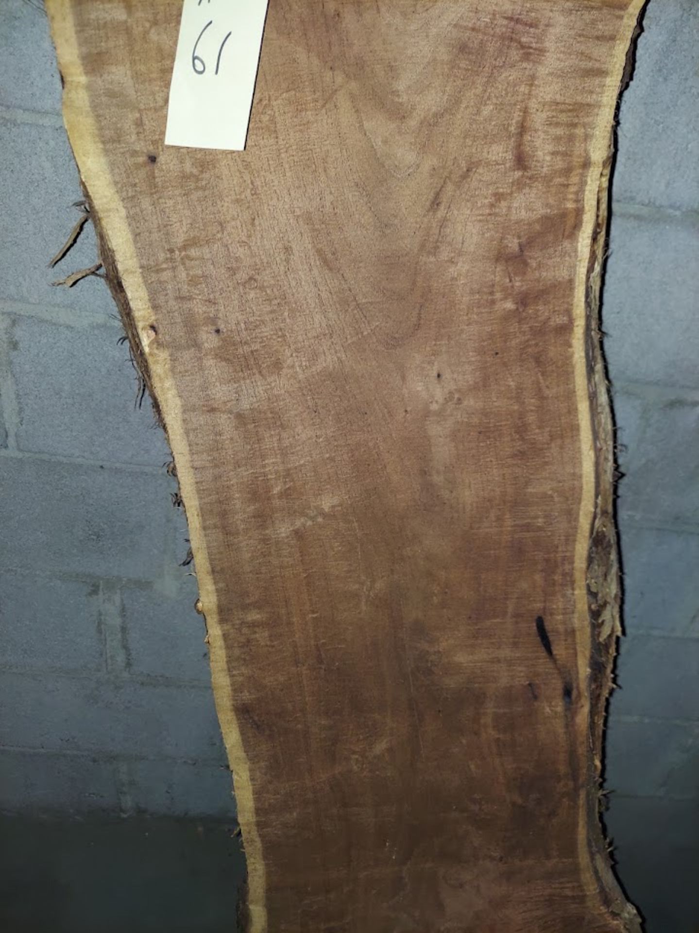 Mesquite Hardwood Lumber Slab, Size is approx. 88" x 13"-16" x 2" - Image 2 of 2